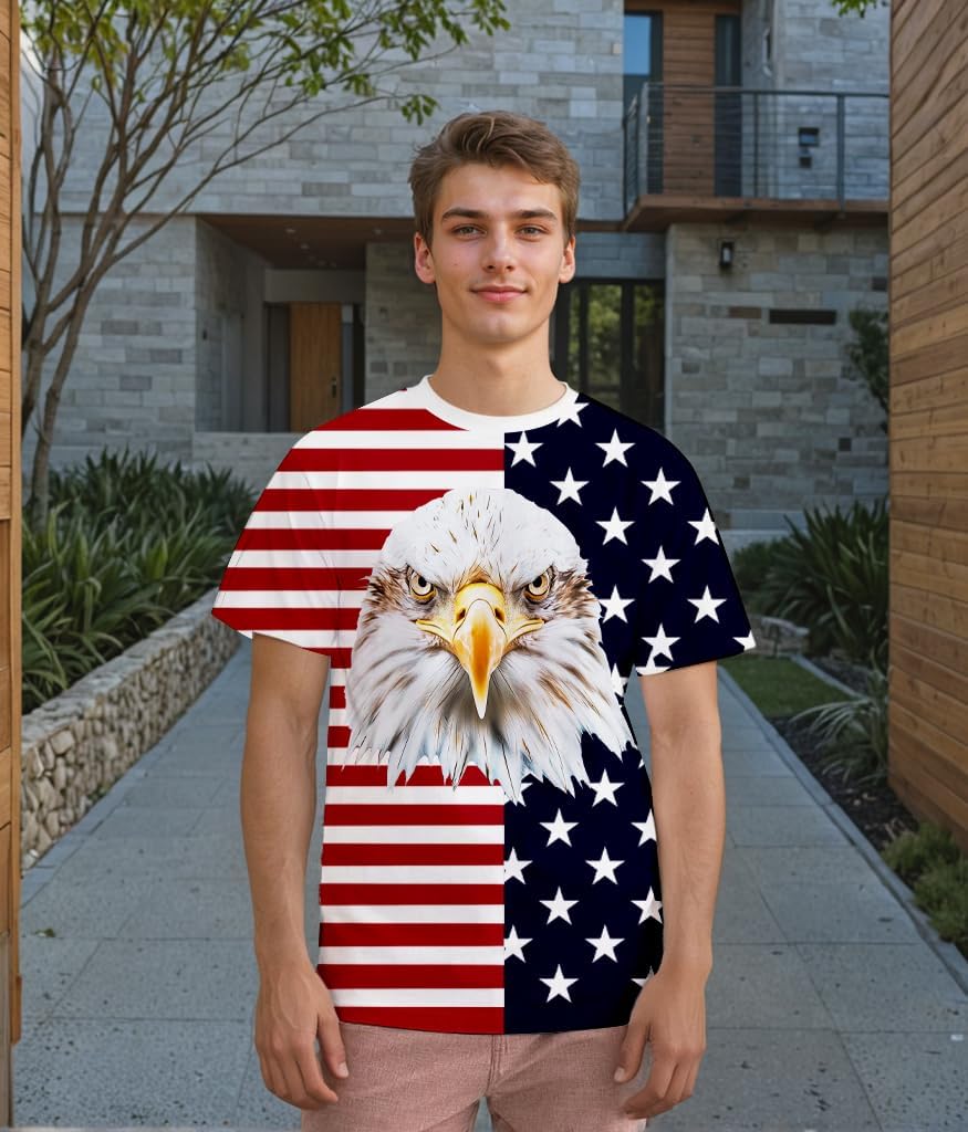 4th of July Shirts for Men American Flag Graphic We The People Tee Independence Day Outfits Patriotic Tshirt - Image 3
