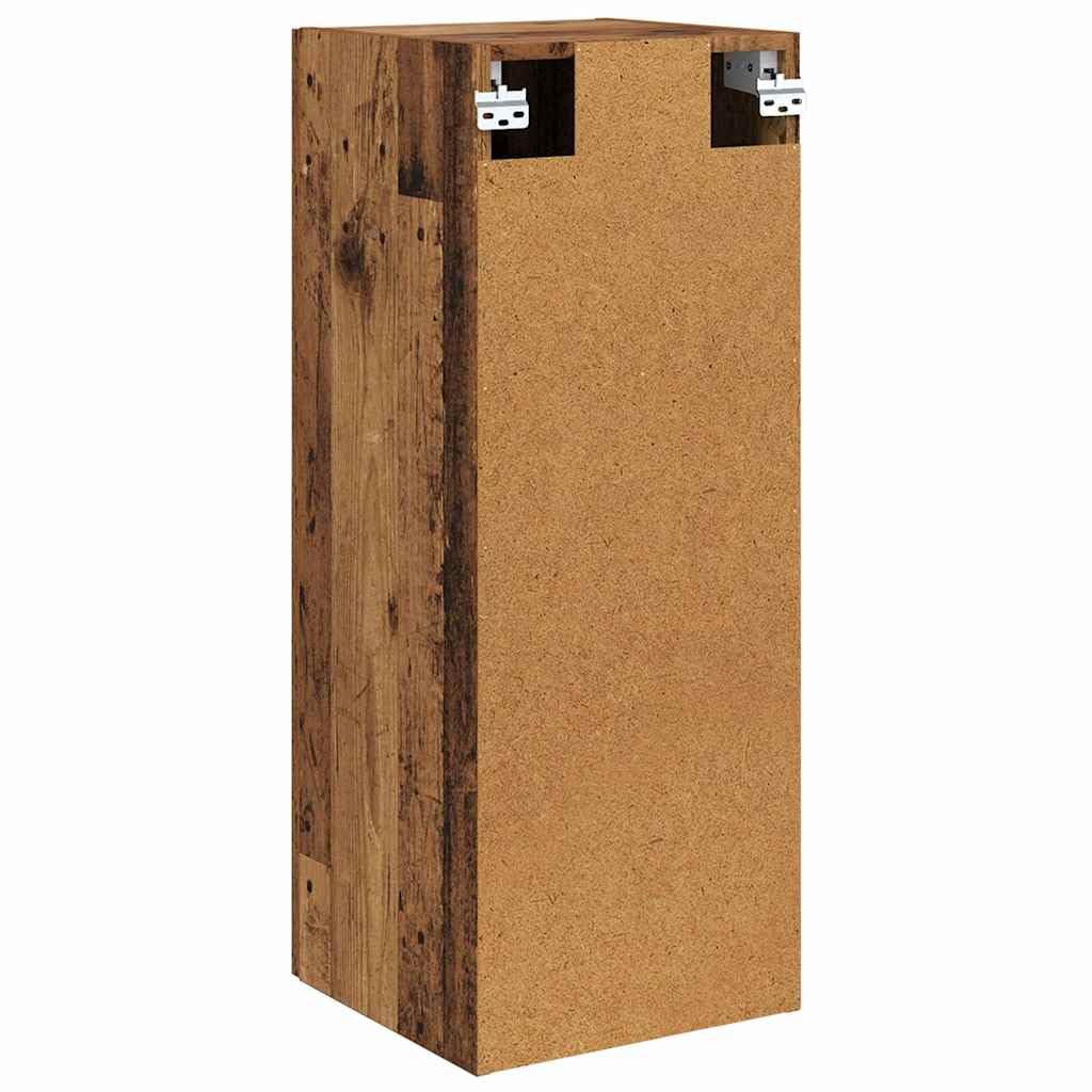 Wall Mounted Engineered Wood Cabinet with Door | Measures 34.5 x 34 x 90 cm with matte handles, providing vertical storage for living rooms, hallways, and home offices.