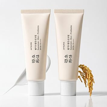 Korean Face Sunscreen SPF 50+ Mineral Sunscreen with Rice Extract & Probiotics, No White Cast, Lightweight, Fragrance-Free for Sensitive Skin, Nourishing Skin Protection and UV Def 1.7 oz 2-Pack