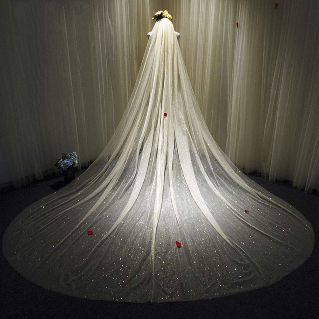 cheap long wedding veils