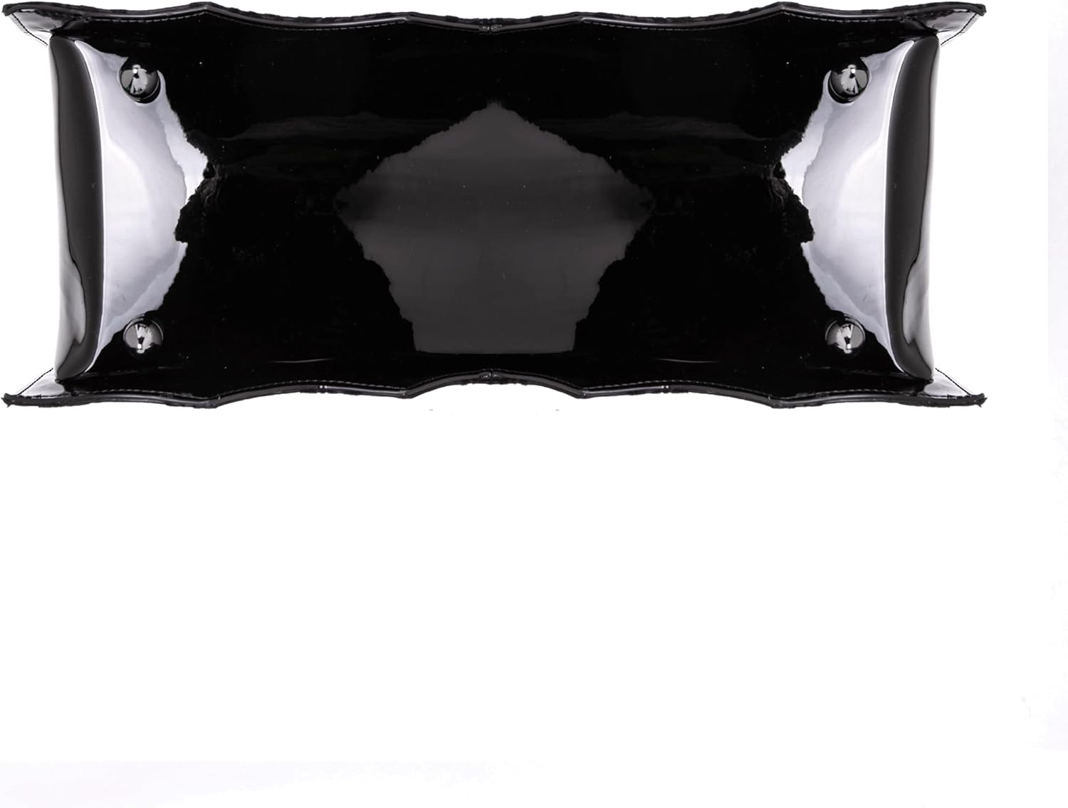 Bat Shaped Handbag with Damask Print and Metal Embellishments on Bag - Includes Shoulder Strap | Metal Embellishments, on Bag, Includes Shoulder Strap - Image 4