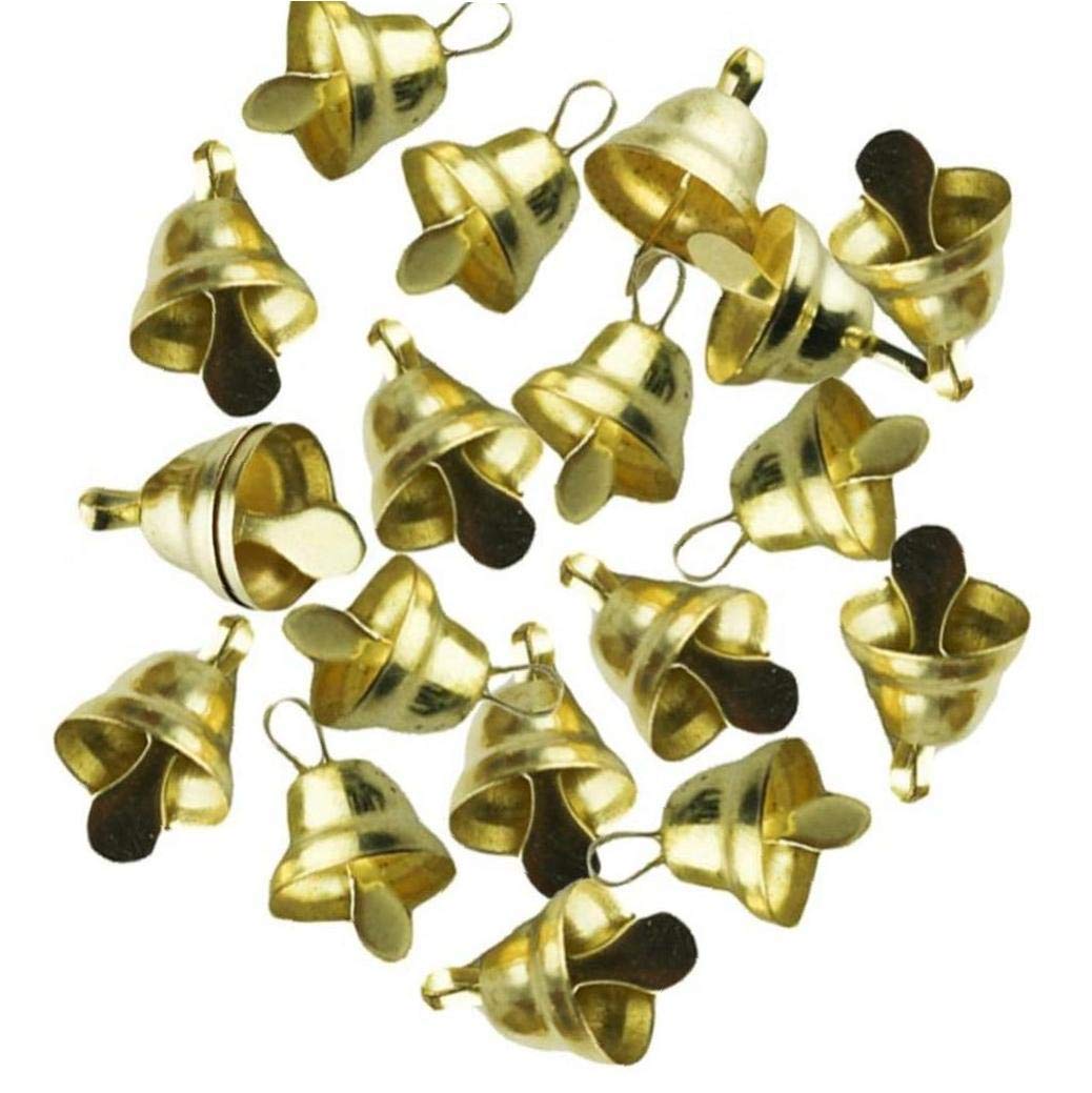 Hotaden Gold 20 Pcs Xmas Mini Jingle Bells Ornaments Decorations For Home Christmas Xmas Tree Decorative Craft