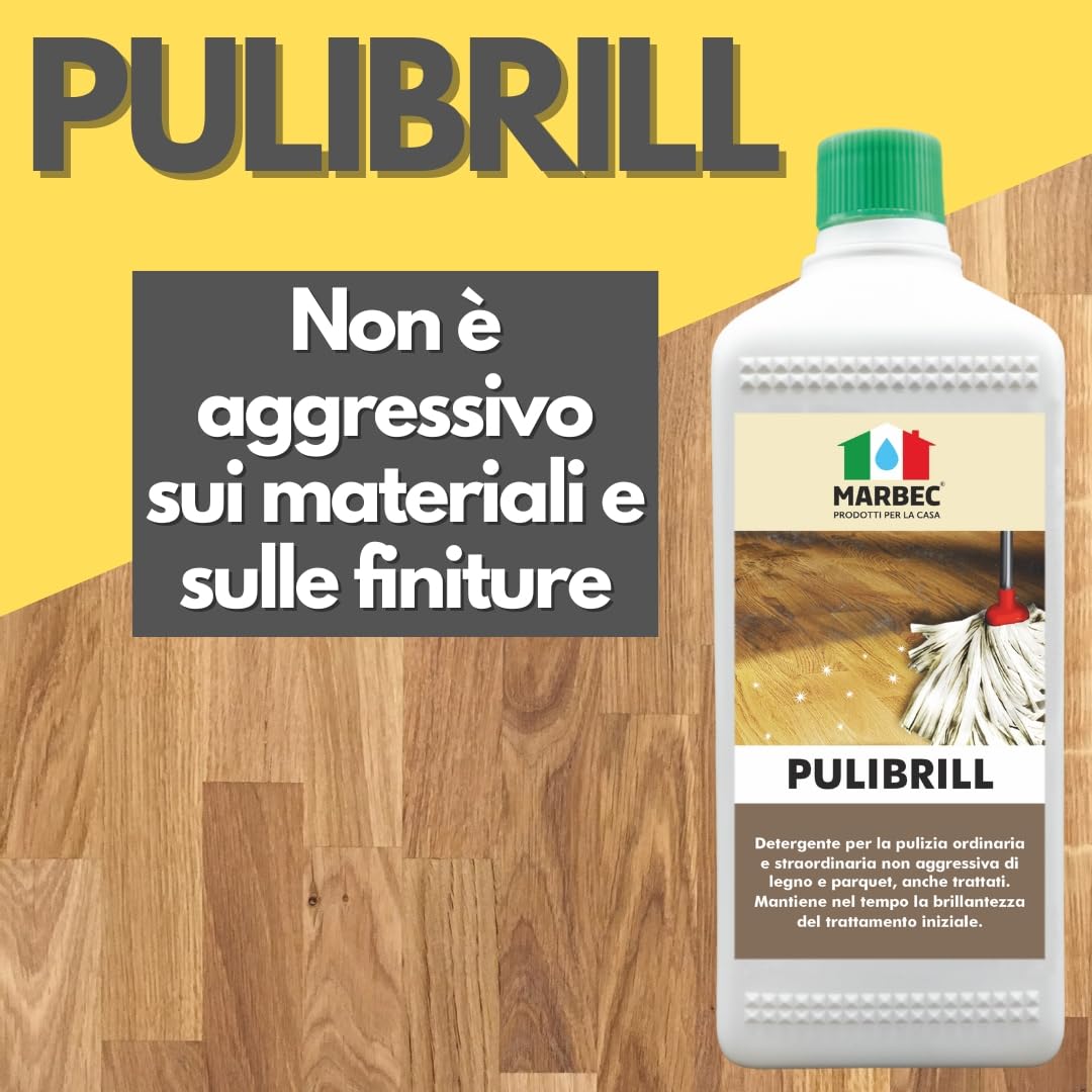 MARBEC PULIBRILL 1LT Detergente concentrato specifico per pavimenti in legno e parquet