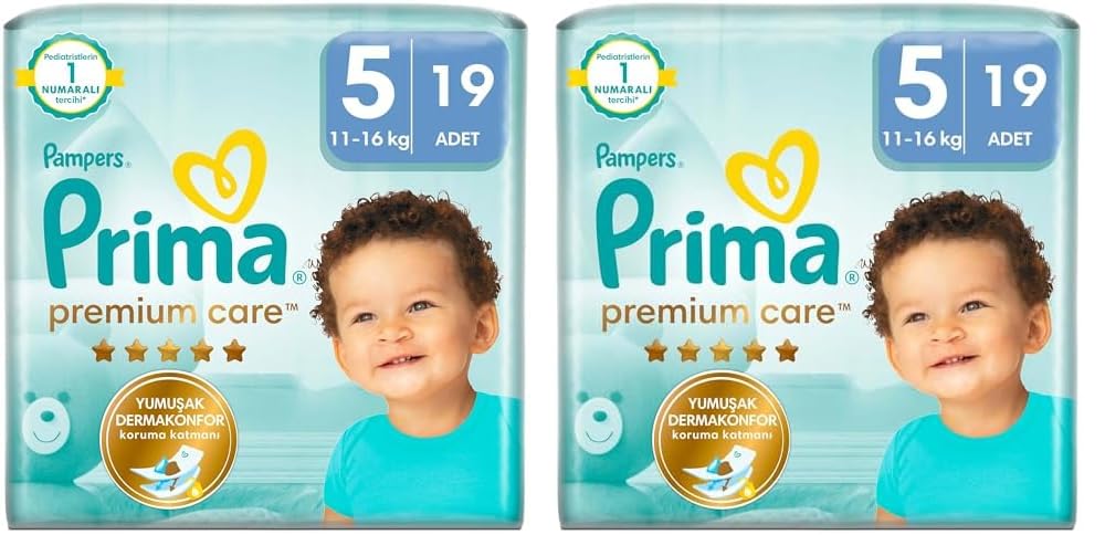 Prima Bebek Bezi Premium Care 5 Numara 19 Adet 2li paket