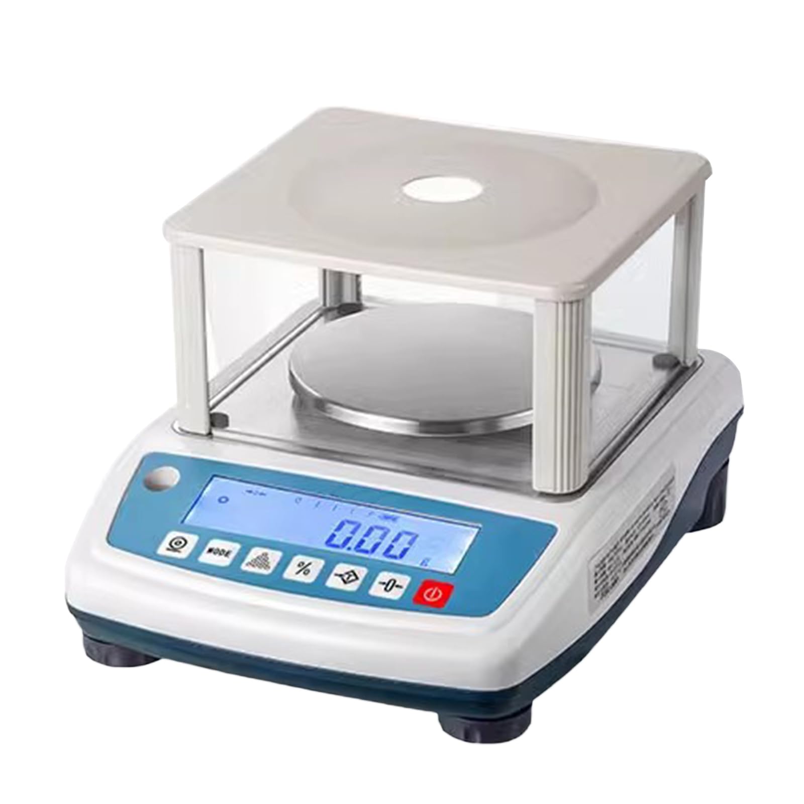 Balanza analítica de precisión de 0,001 g, escala de laboratorio con conteo, porcentaje, parabrisas para joyería y ciencia