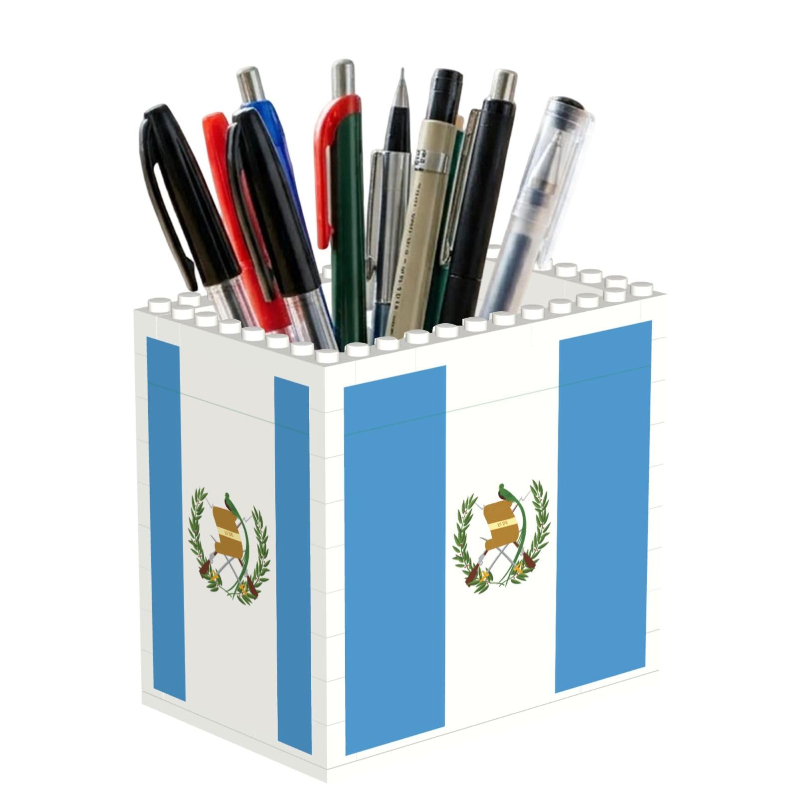 SXZVVBN Flag of Guatemala Building Block Desk Tidy ABS Organiser