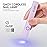 GAOY Handheld UV Light for Gel Nails, Mini Nail Lamp, Portable Cordless Rechargeable, Fast Curing, Pale Purple