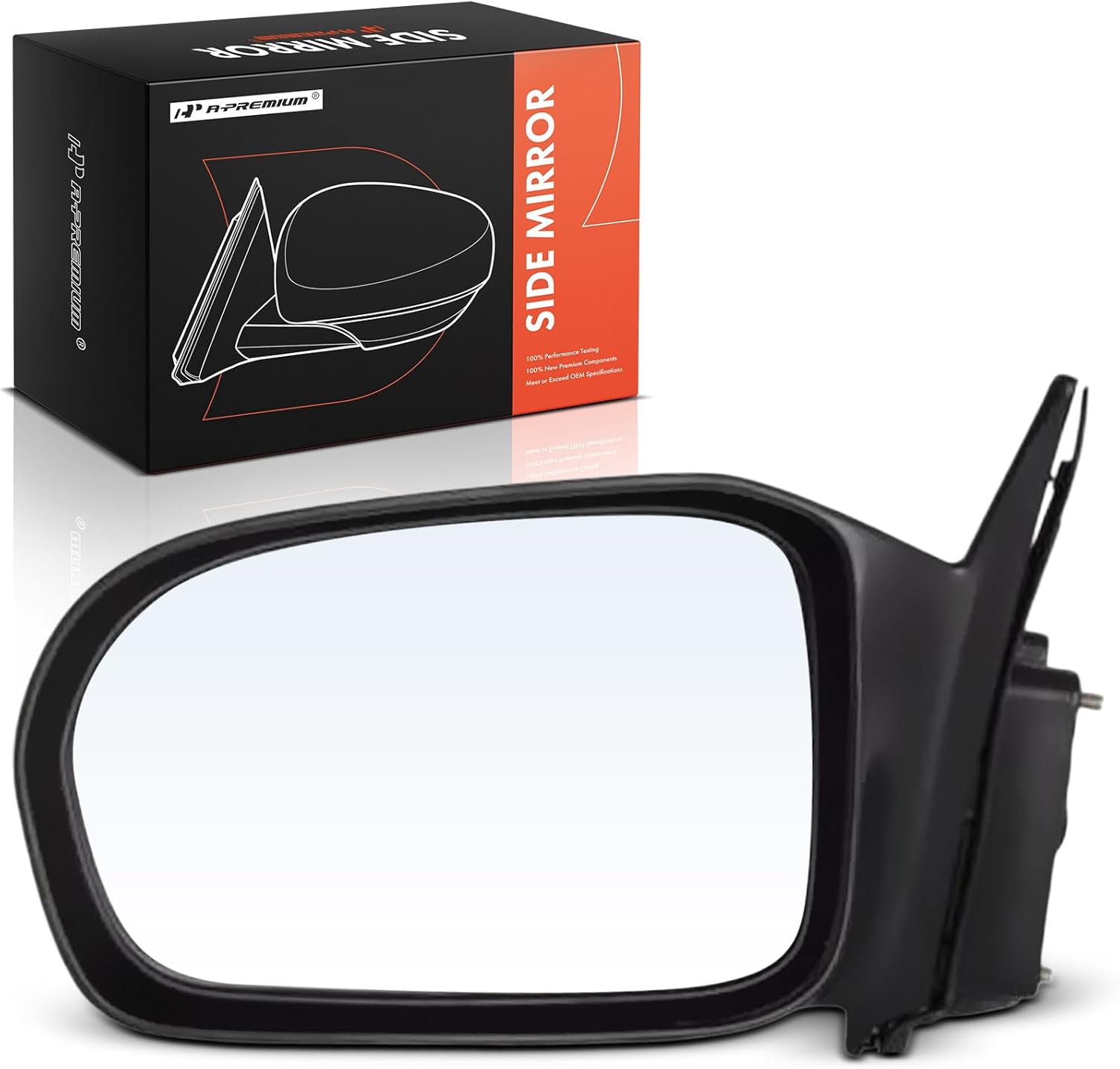 A-Premium Driver Side Power Door Mirror - Compatible with Honda Civic 2001 2002 2003 2004 2005 - Non-Heated Non-Folding Black Outside Rear View Mirror