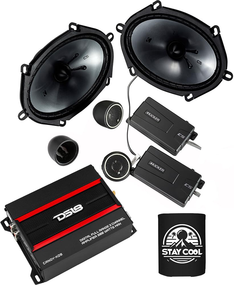 KICKER ウーファー 2基セット Amazon.com: KICKER Speakers and Amp Package of 2 Items: 6