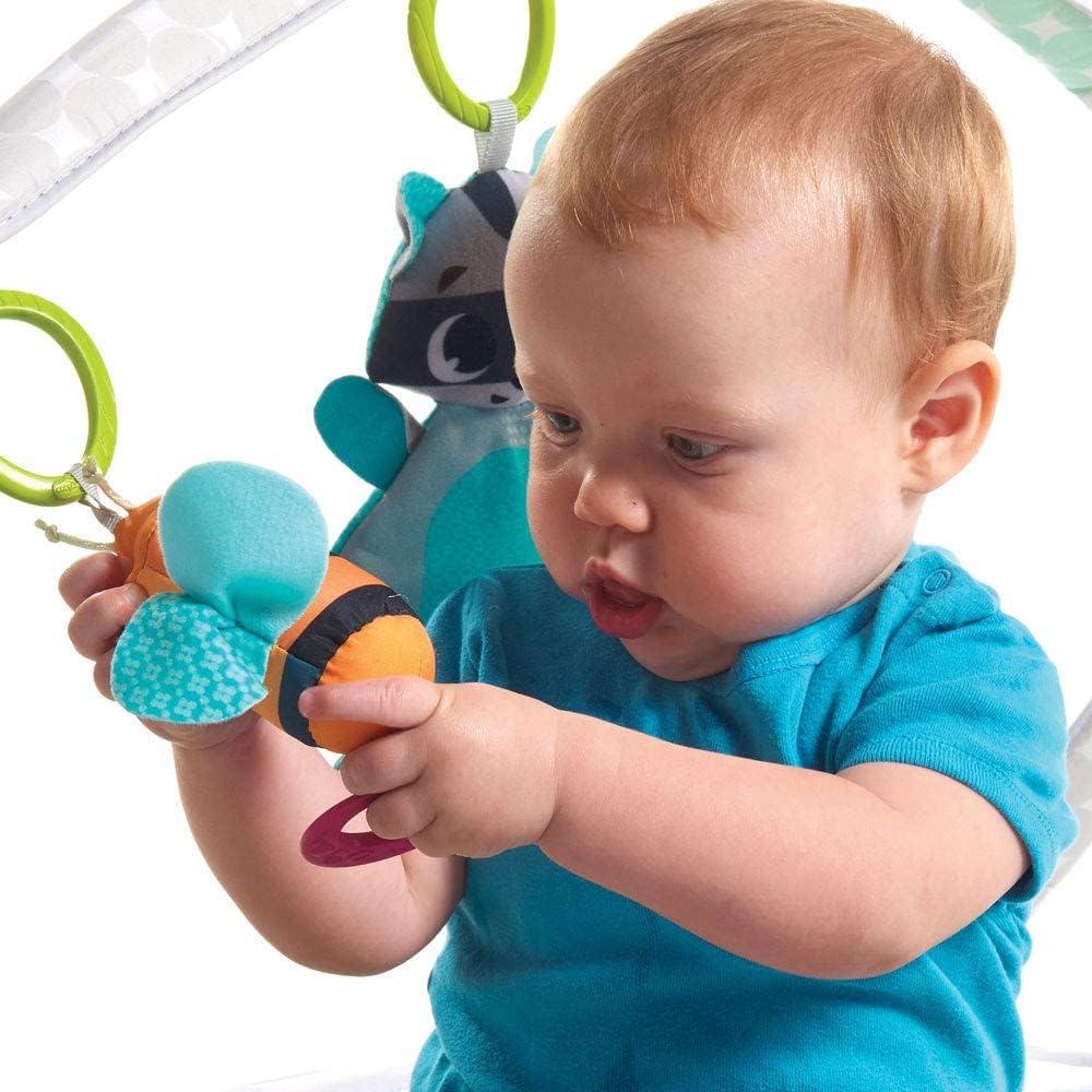 Tiny Love Dynamic Gymini Palestrina bambini evolutiva con Archi Regolabili, Palestrina musicale con gioco con musiche e luci, Tappeto Gioco pieghevole grande 100 x 90 cm, Collezione Meadow Days