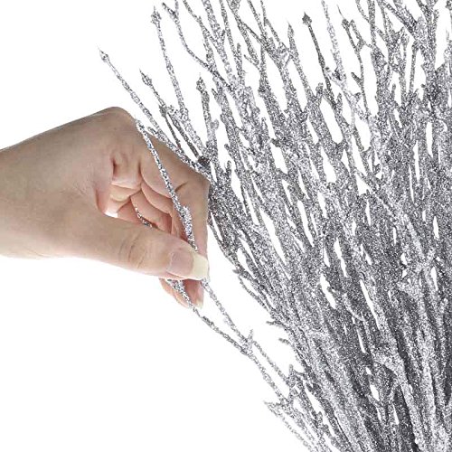 Silver Twig（シルバー・トゥイッグ） Amazon.com: Factory Direct Craft Pack of 12 Silver Glittery