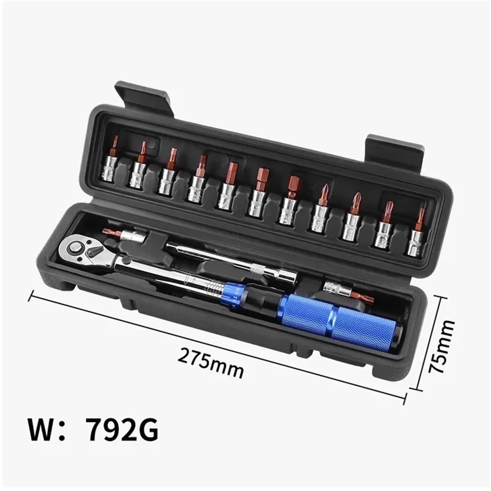 Klucz dynamometryczny 1/4 cala 15 sztuk klucz dynamometryczny z końcówkami do roweru motocykla Zestaw narzędzi ręcznych(Single Wrench)