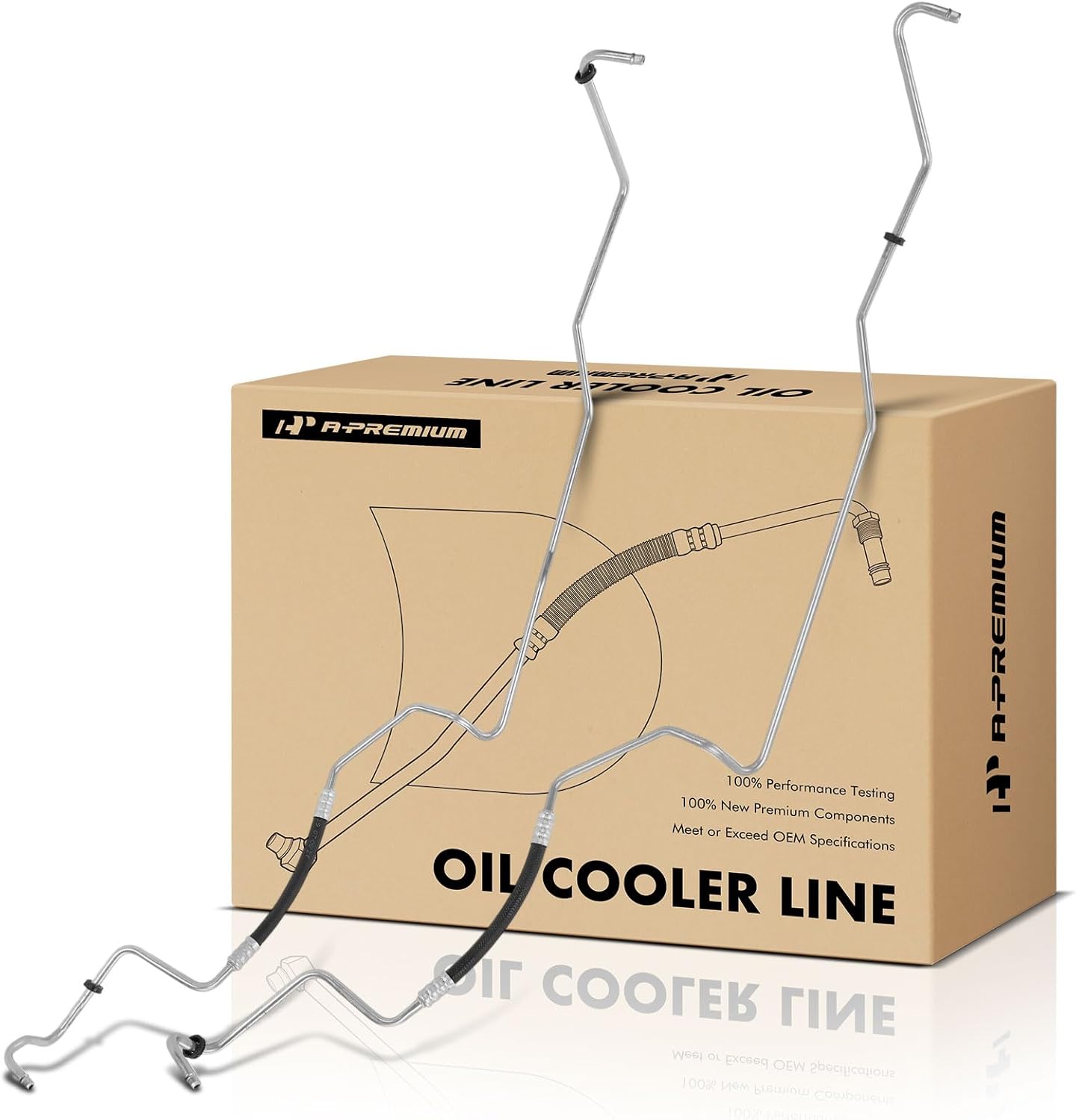 A-Premium Upper Automatic Transmission Oil Cooler Line Hose Assembly Compatible with Jeep WK Series Grand Cherokee 2005-2010, XK Series Commander 2006-2010