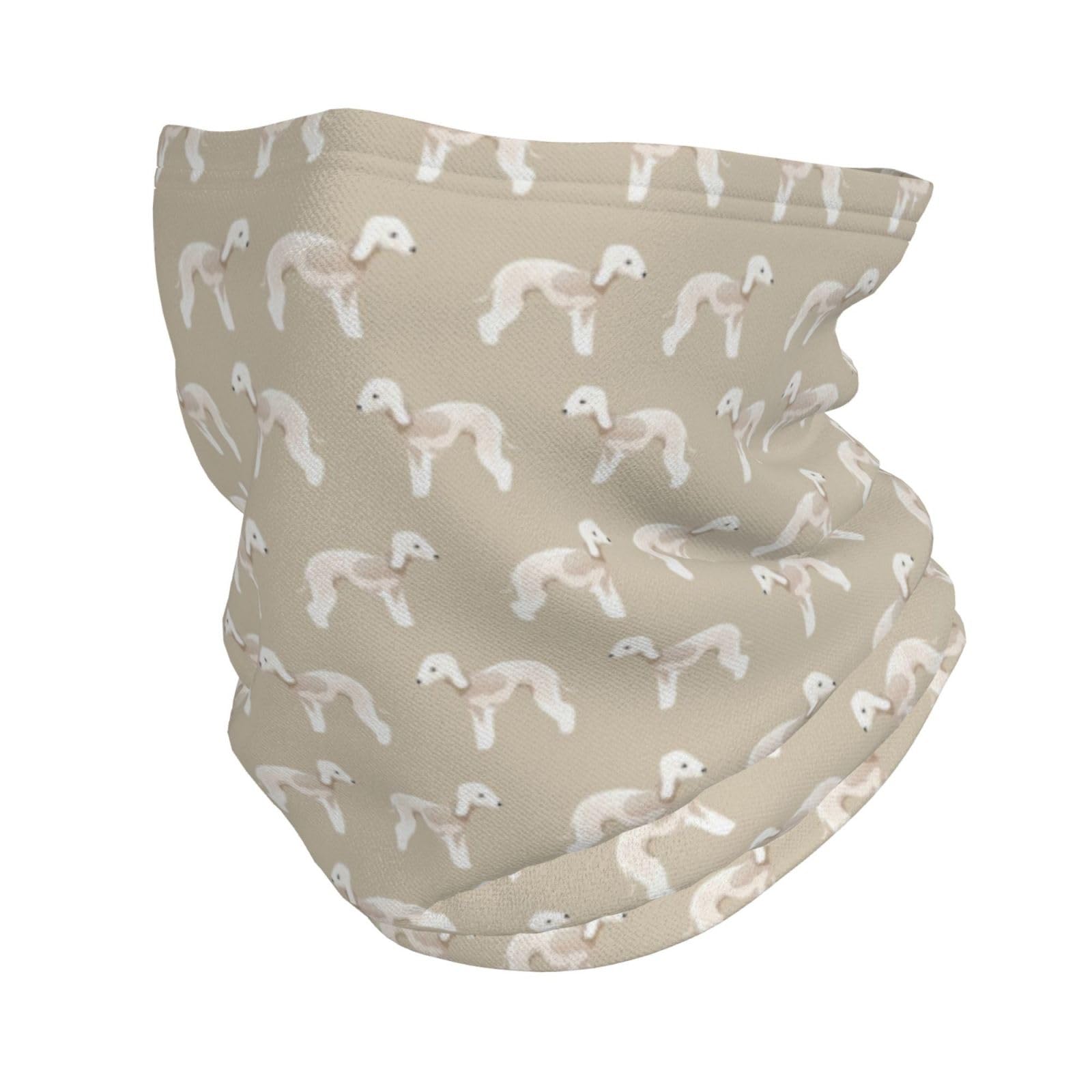 Hyaszst Unisex As Picture Bandana Multifunctional Headwear Scarf Face Shield Neck Warmer Tube,Bedlington Terrier Dogs Pet Design