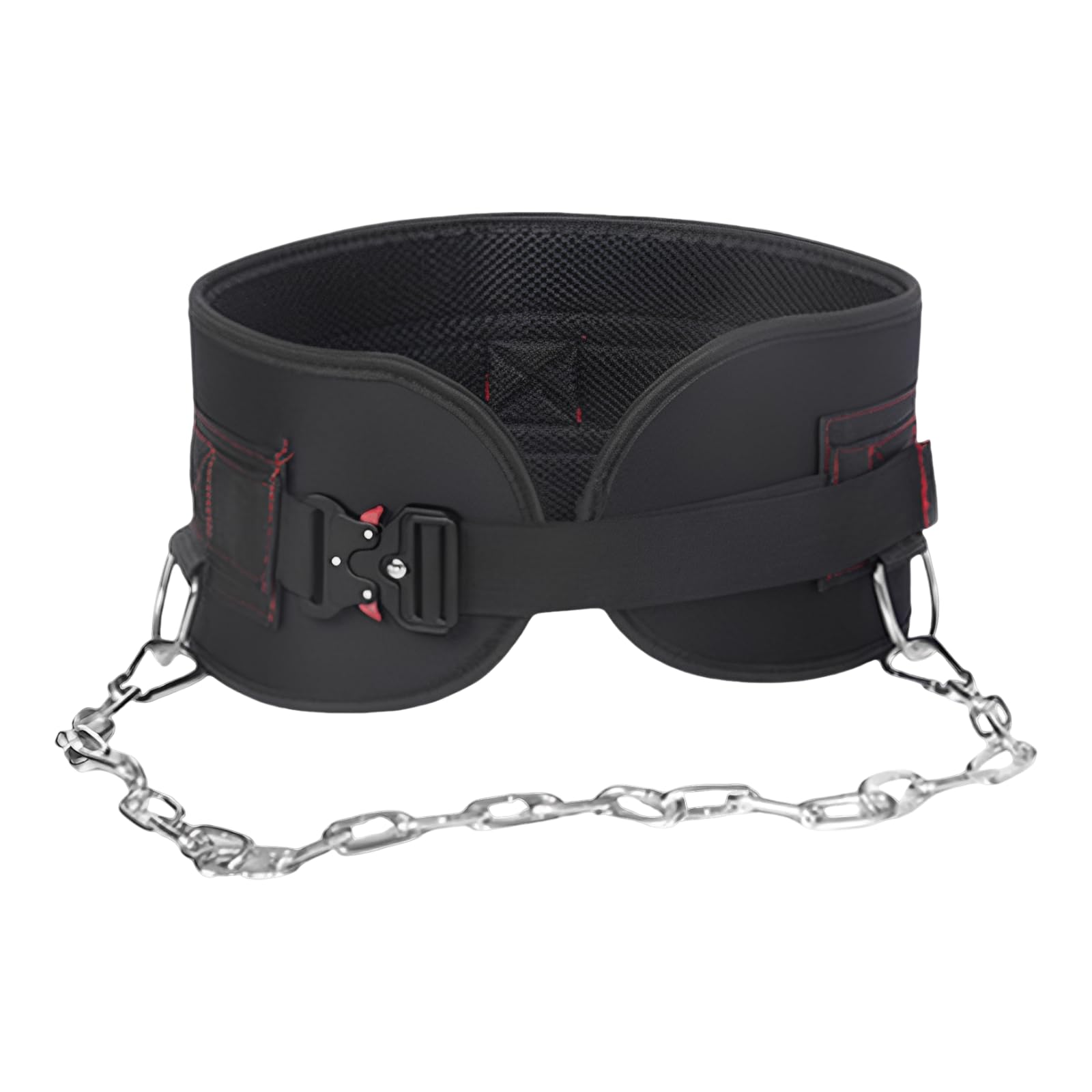 Gewichthebergürtel mit Legierungsschnalle, Dip-Gürtel für Männer für hohe Belastung, verdickte Eisenkette, Krafttrainingsgürtel mit breiter Rückenstütze, Nylon, für Gewichtheben und Home Gym