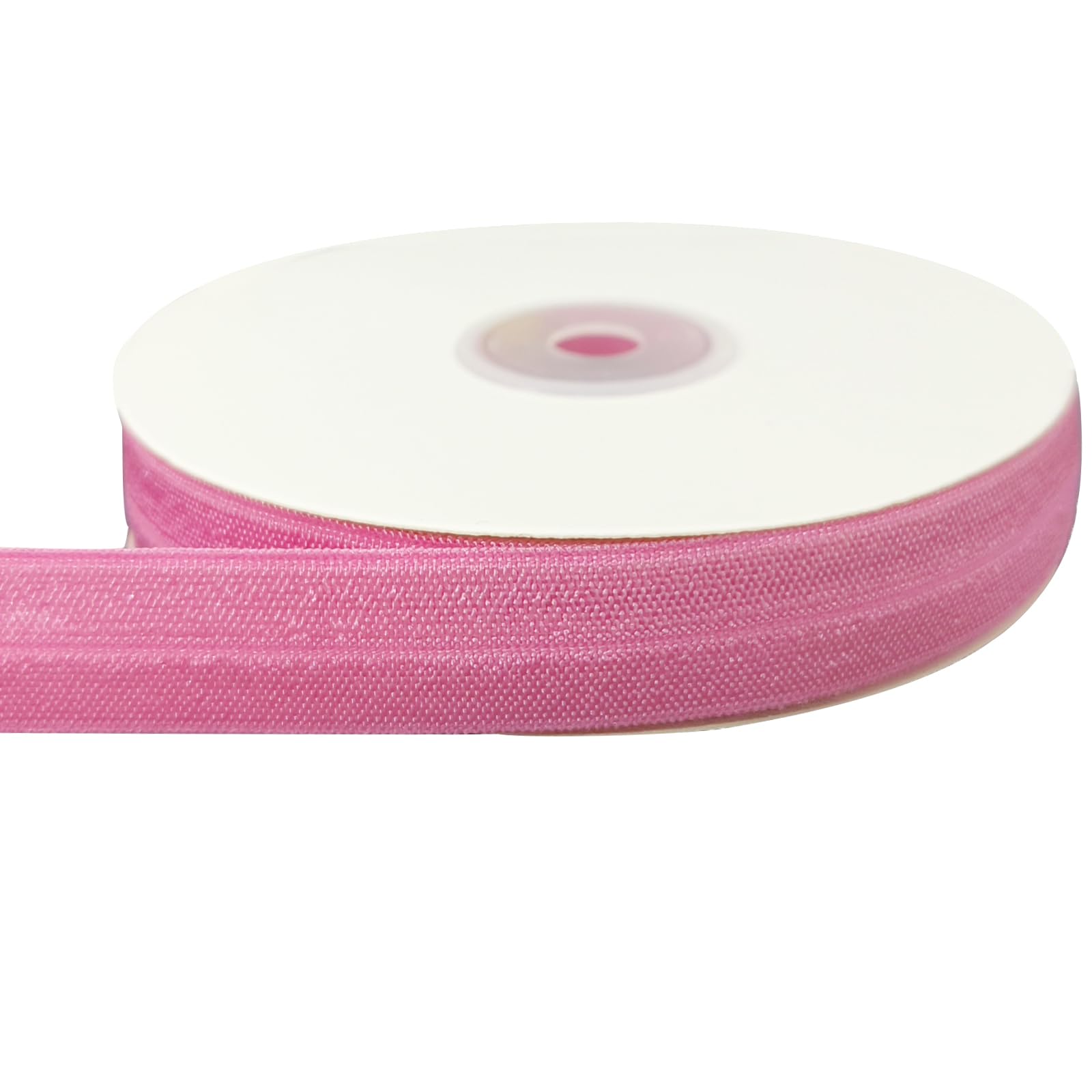5/8 Inch Fold Over Elastic Band - 15 Yards Soft Stretch Trim for Hair Ties, Headbands & Lingerie-DIY Elastic for Sewing, Scrunchies Making, Crochet &