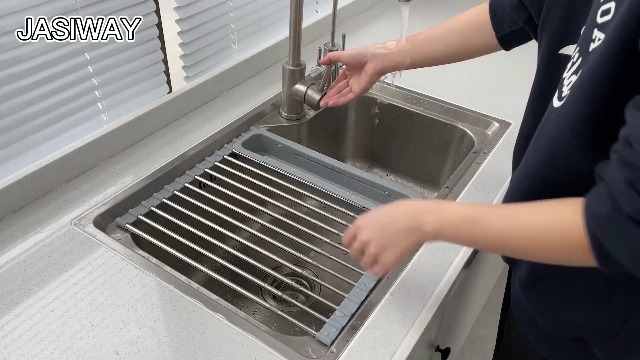 Amazon｜JASIWAY 折り畳み 水切りラック シンク上 食器 シンク上