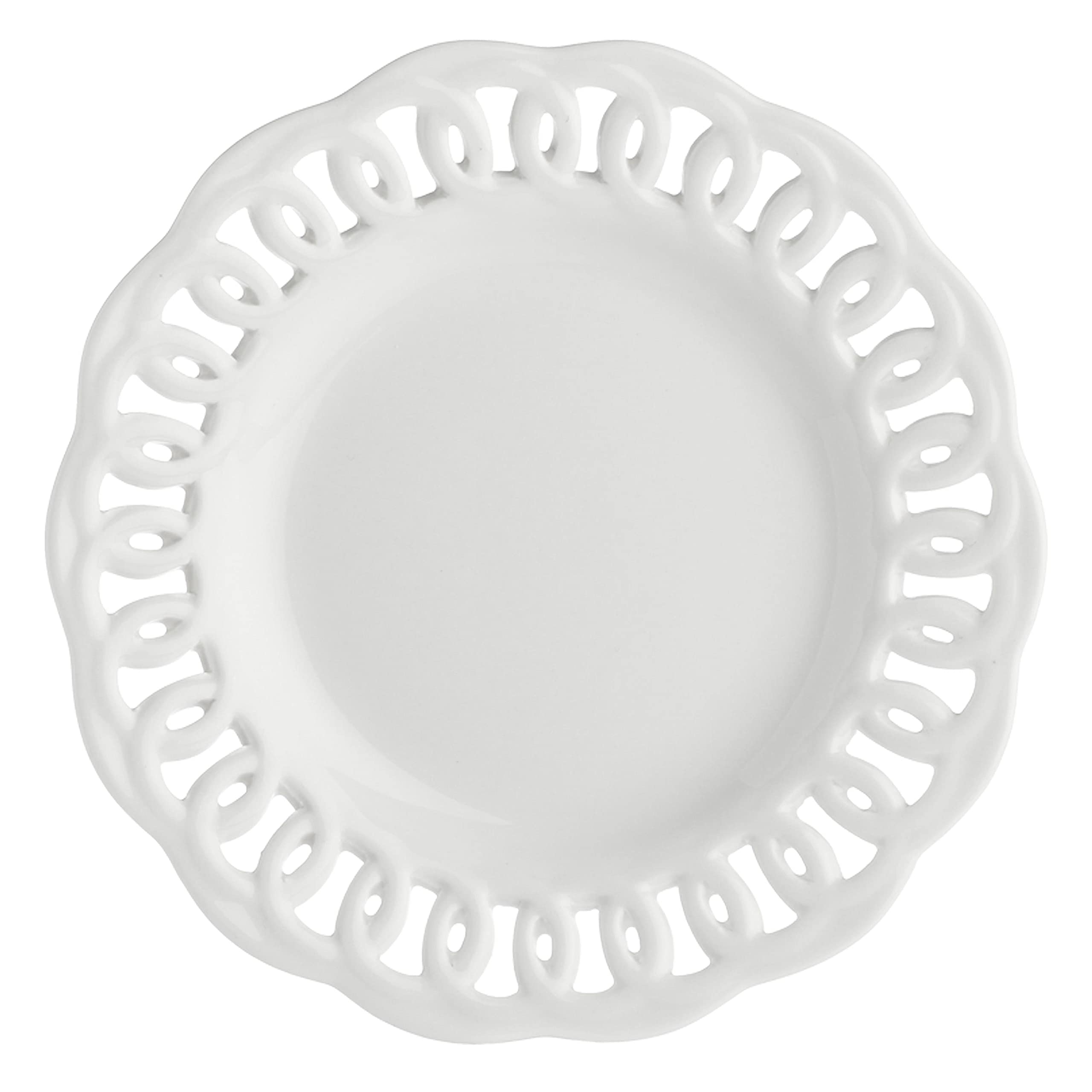 La Porcellana Bianca - Firenze Intagliato Piastra cm 10 GB, Bianco