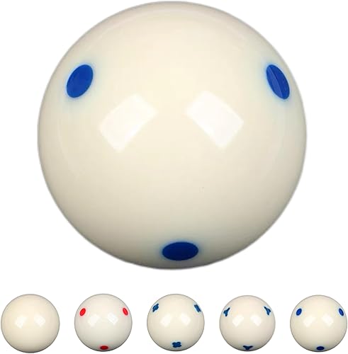 Miniatura 9 de Bola de billar blanca de repuesto de 2-1/4", bola blanca de taco, bola azul de 6 puntos AAA, 6 onzas, 6.00 oz, accesorios para mesa de billar