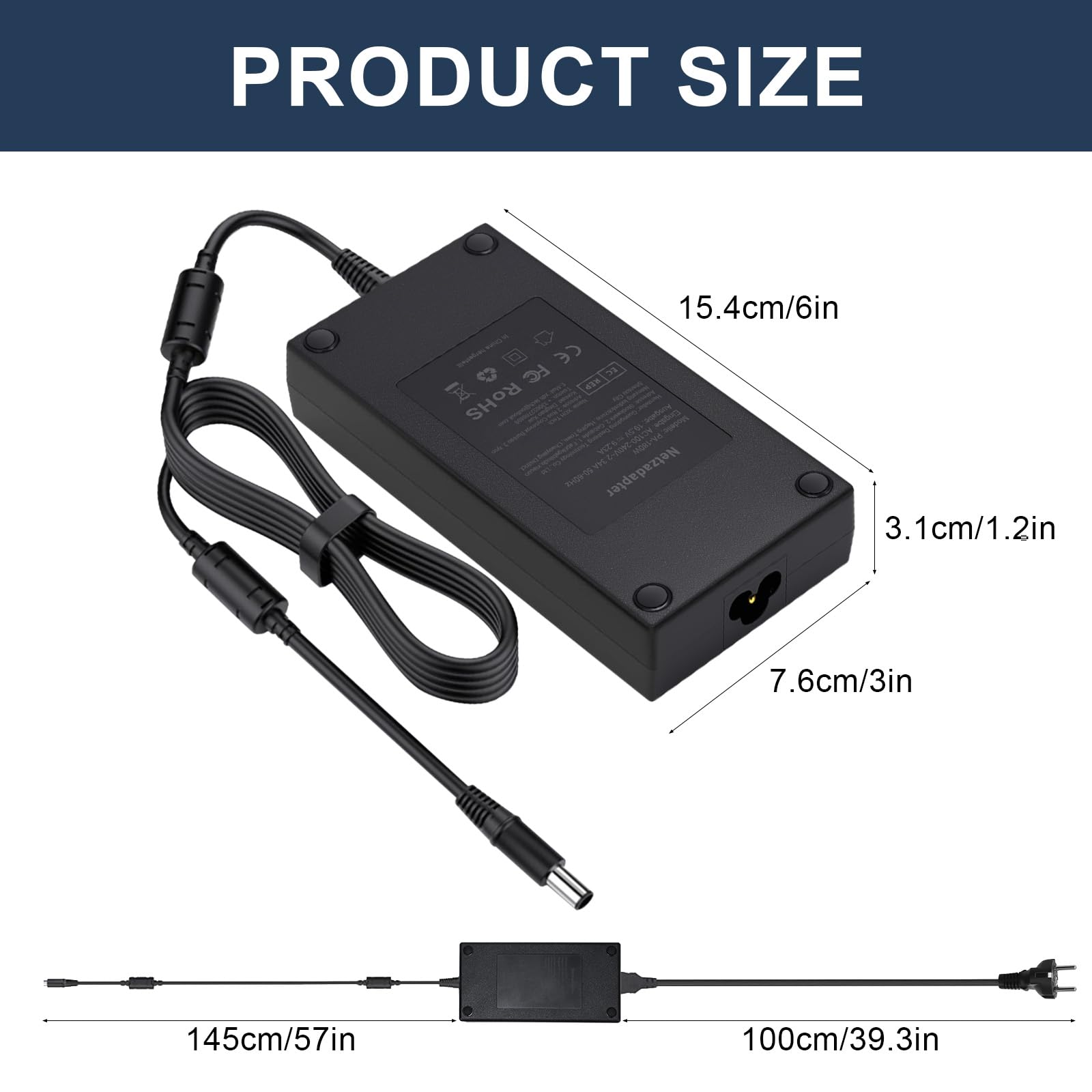Bloc d'alimentation 180 W pour ordinateur portable