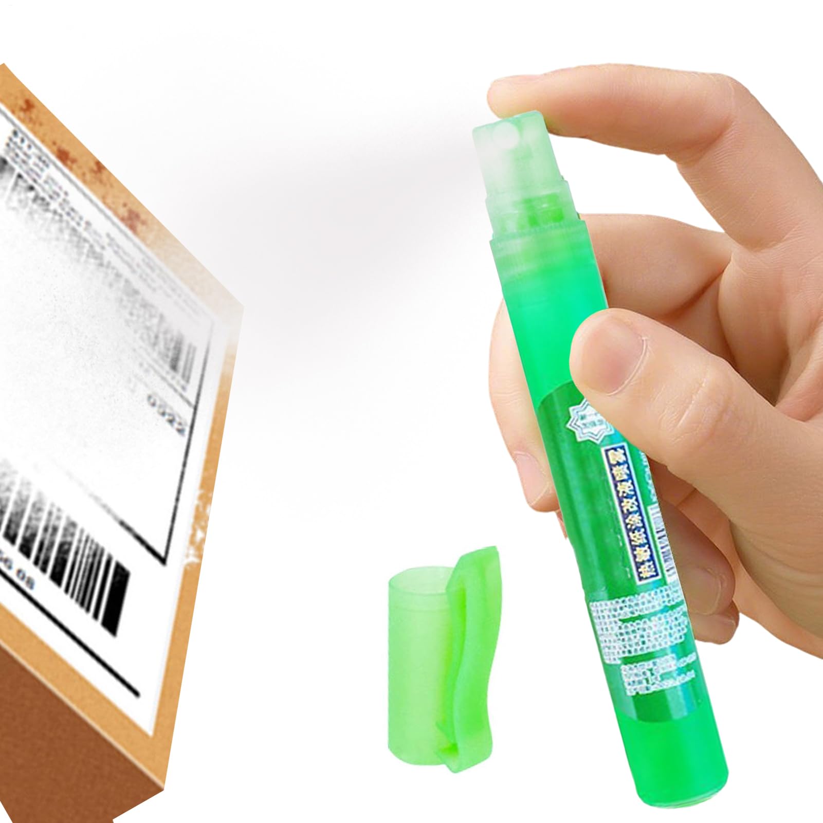 Thermal Paper Privacy Eraser, White Out Correction Fluid, 100ml Quick-Dry Smear Tool for Shipping Labels, Package Address, Document Info, Compact Pen Size for Office Home Travel Privacy Protection