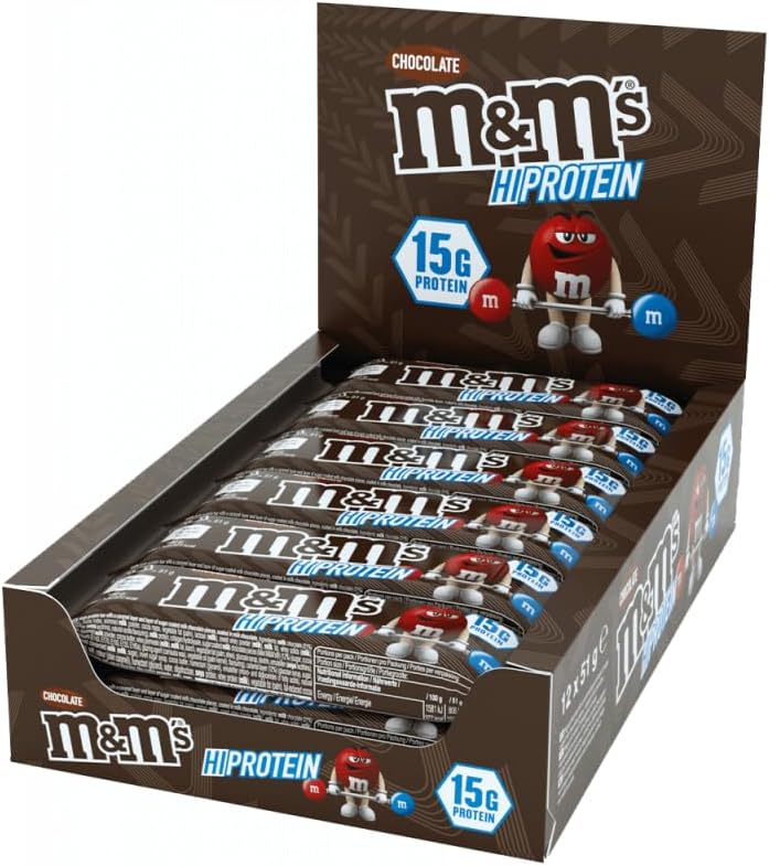 M&M's Hi Protein Chocolate Bar (12 x 51g)