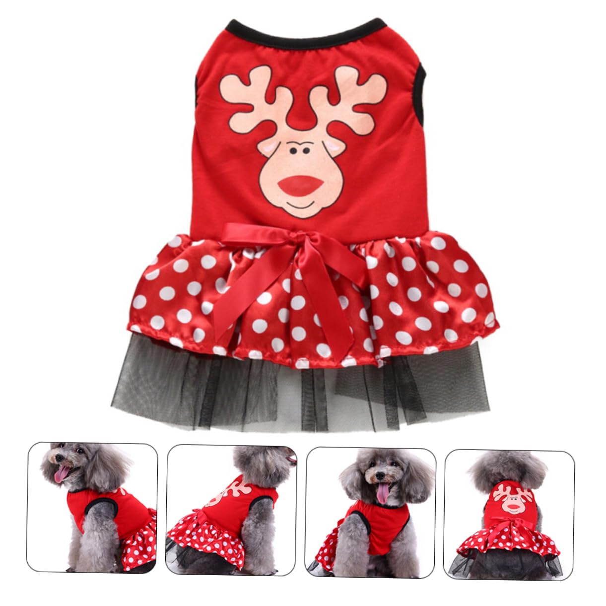 Didiseaon 3 Pz Vestito Natalizio Per Animali Domestici Felpa Con Cappuccio Cane Costume Da Gatto Felpe Per Cani Costume Da Cane Tuta Da Cucciolo Poliestere Impostare Natale
