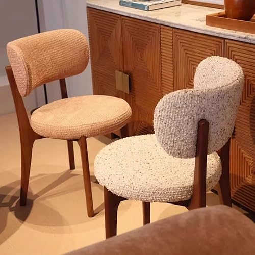 Miniatura 2 de YVYKFZD Sillas de comedor de madera maciza, juego de sillas de comedor sin brazos, sillas de cocina tapizadas, silla de sala de estar con funda de