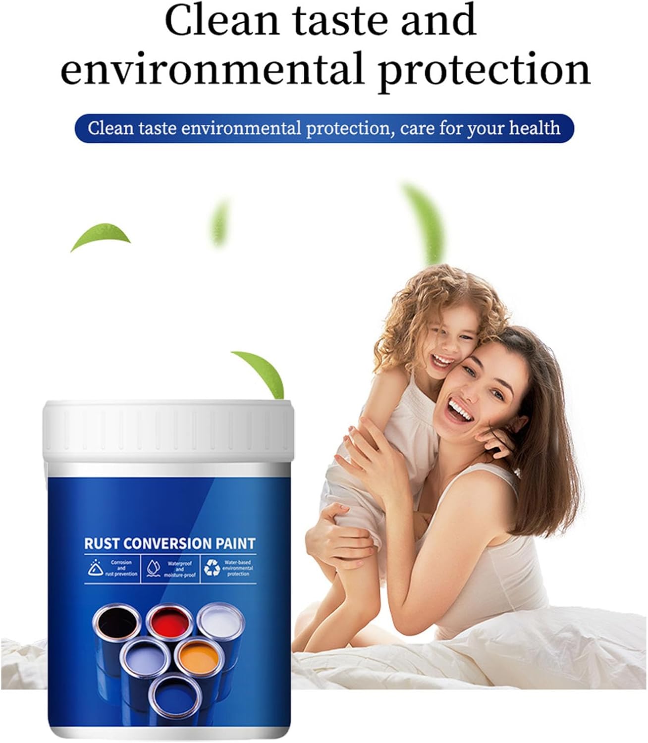 Rust Converter Paint – Long-Lasting Rust Protection, All-Weather Metal Primer for Doors, Windows & Iron Surfaces. Converts Rust to a Stable, Paintable Coating – Indoor & Outdoor Use (White)