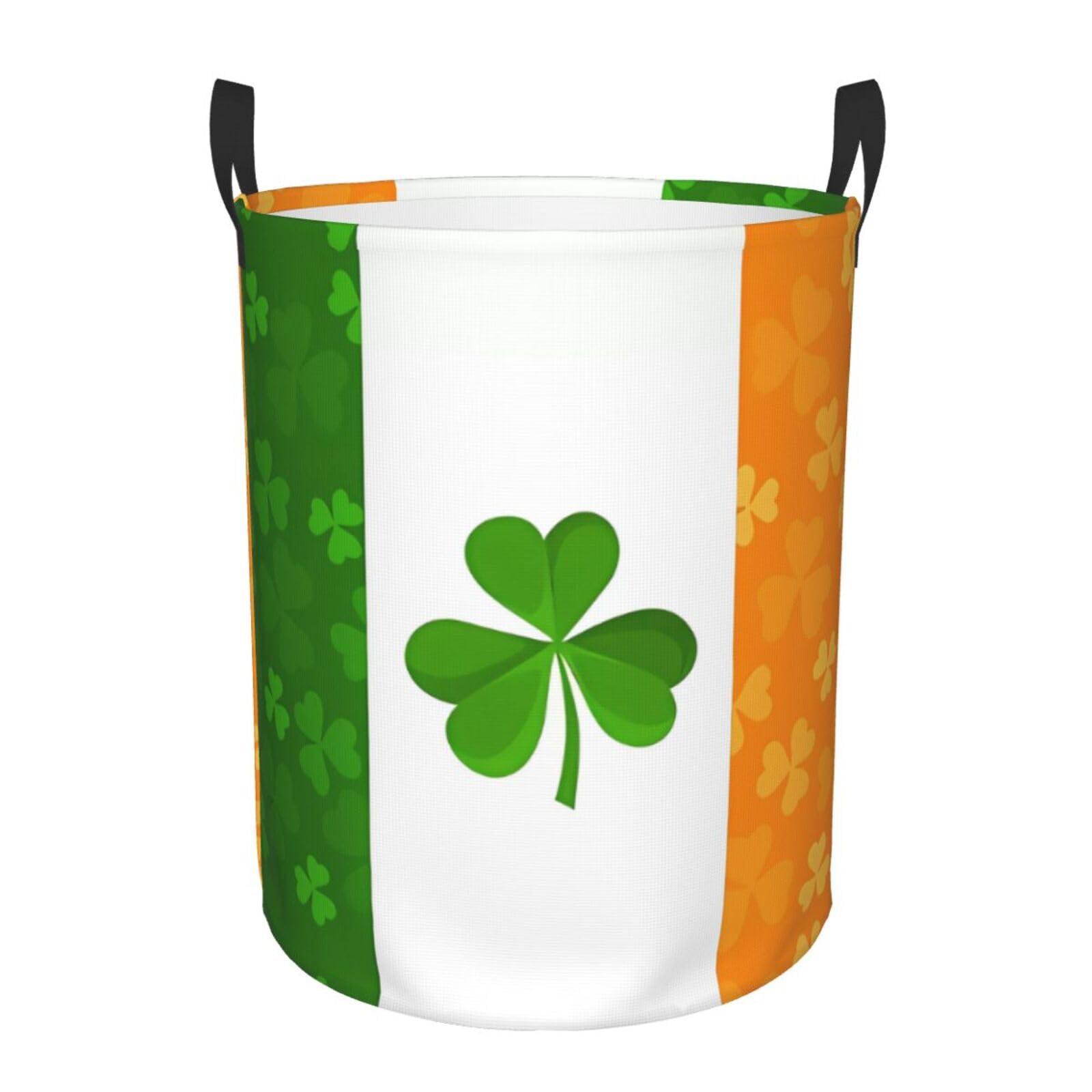 M Collapsible irish flag Print Circular Hamper Round