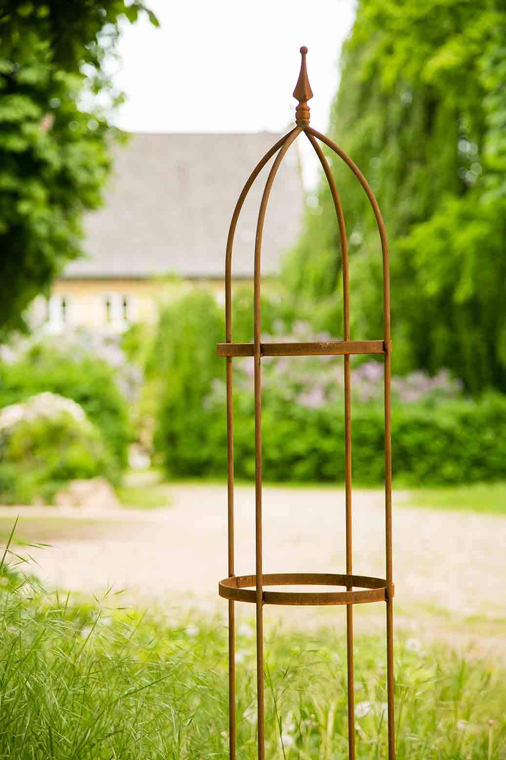 KUHEIGA Rankgerüst 10mm Massiveisen! Obelisk Blumenhilfe 160cm Rankgitter