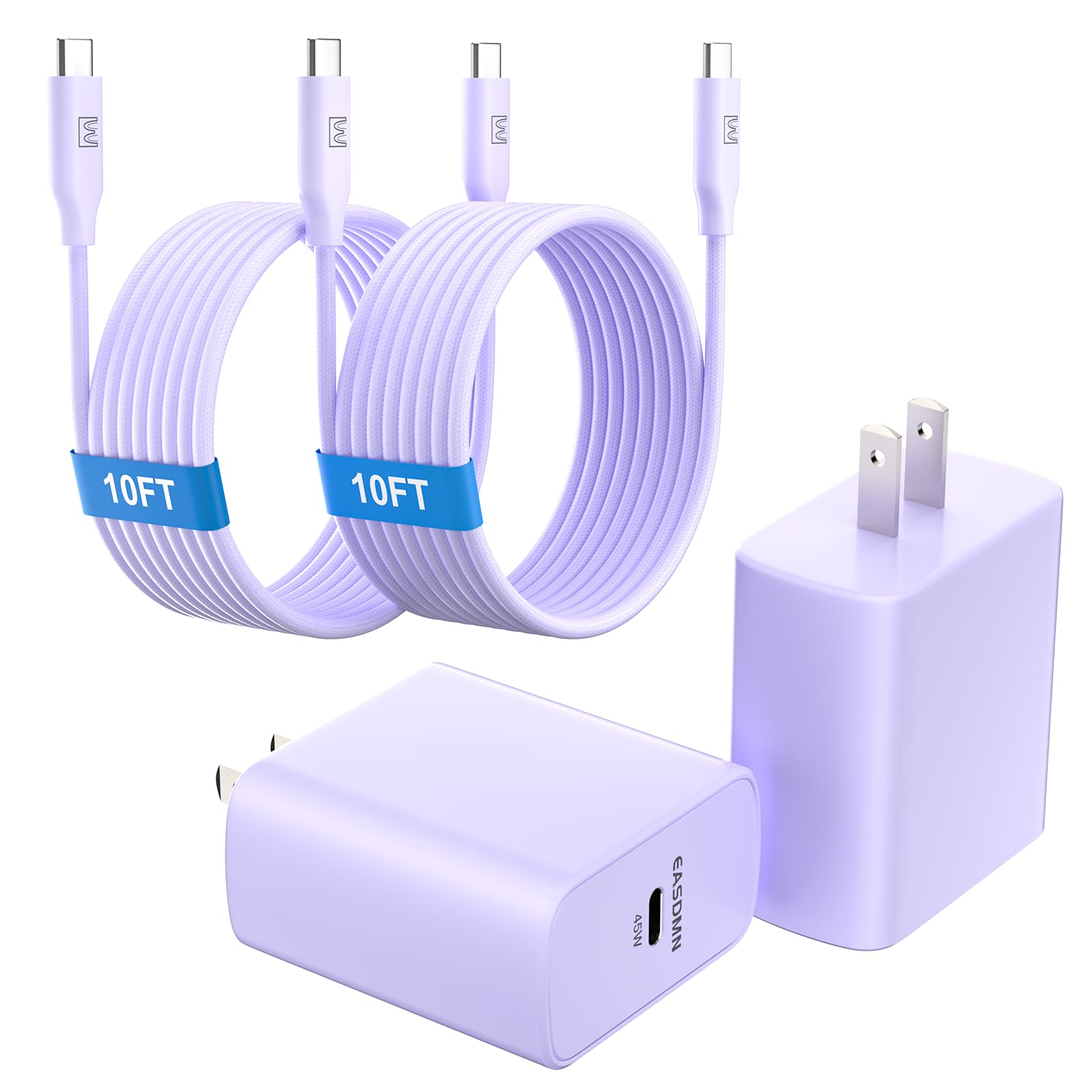 Super Fast Charger Type C, [2 Pack] USB-C Charger PD/PPS Wall Charging Block for Samsung Galaxy S26 Ultra/S25 Ultra/S25+/S25/S24/S23 Ultra/S23+/S22 Ultra/S22+/S20 Ultra, Tab S8(with 2X 6.6ft Cable) — view 20