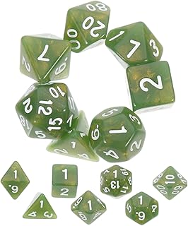 Vaguelly 2 Conjuntos De Dados Desktop Role Playing Dados Rpg Educacional Número Dados Dados Atividade Dados Acrílico Verde Layouts De Dados Acrílico Jogo Suporte Mini Conjunto De Dados