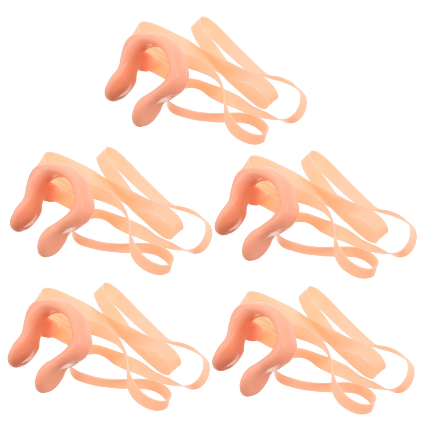BESPORTBLE 5pcs Swimming Nose Clip Kids Adults Silicone Comfortable Tear Resistant with Elastic Strap Swim Gear