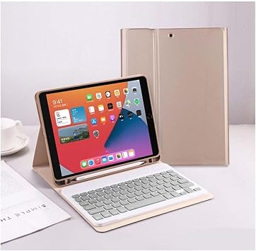 Apple Ipad Pro 11  n  4. Nesil M2 2022 Ile Uyumlu Bluetooth Klavyeli K l f, Kalem B lmeli, T rk e Klavye, Gold, Apple iPad Pro 4. Nesil M2 2022 11 in