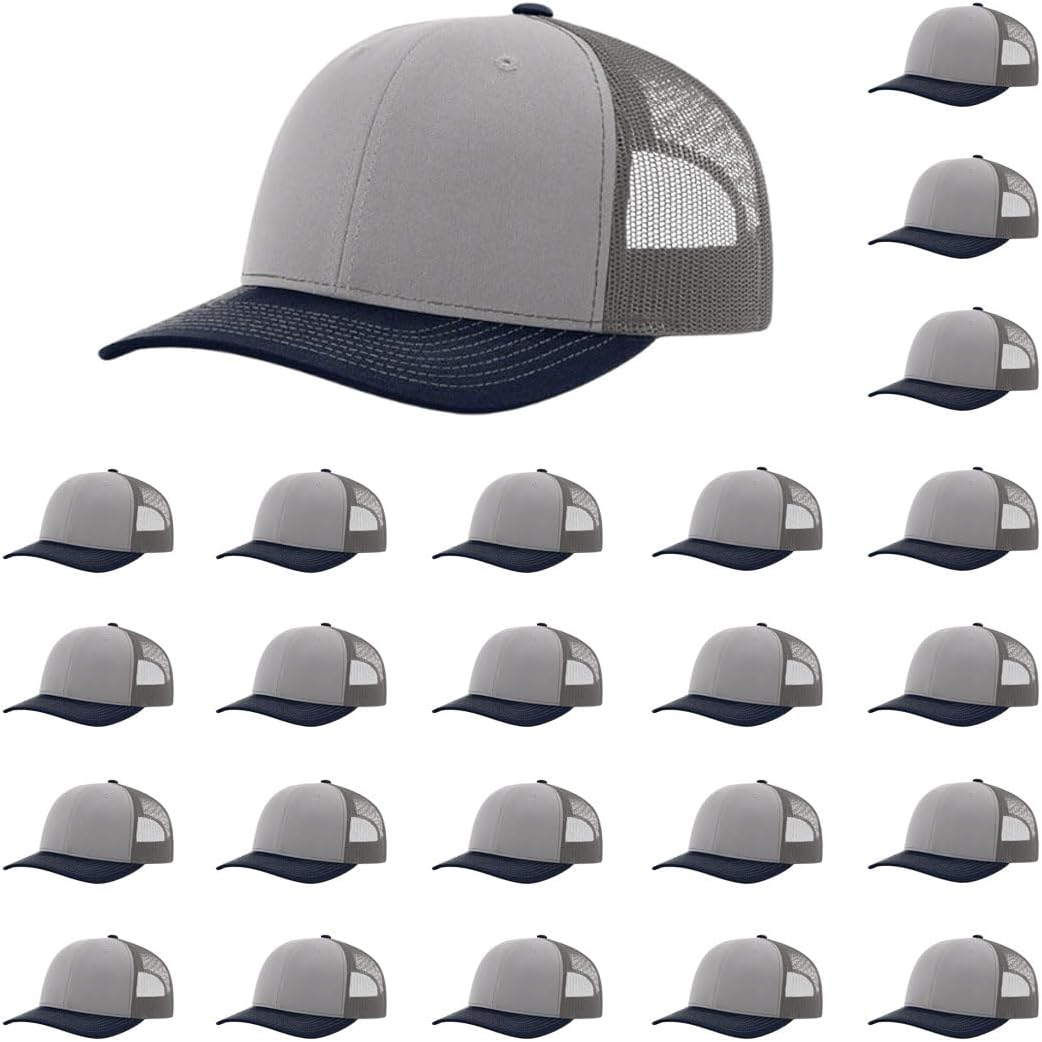 Richardson 112 Classic Six-Panel Adjustable Snapback Trucker Cap | Bulk Packs Available