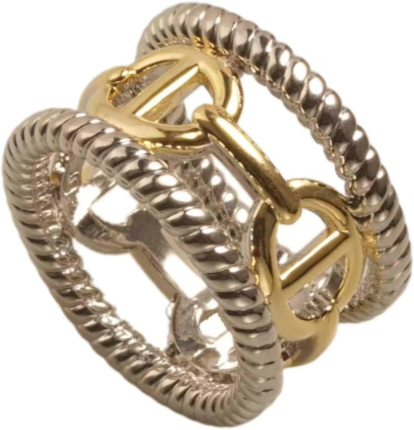Hampton Gems New Two Tone Designer Inspired Fashion Rings, Horse Bits too!!
