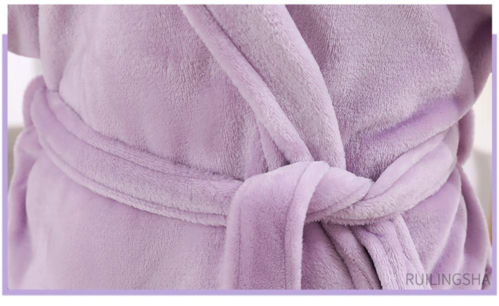 Peignoir d'hiver,À La Mode Hommes D’Hiver Hooded Extra Long Warm Bathrobe Luxe Épais Flanelle Pyjamas Doux Couple Sexy Couple Confortable Light Purple Elegant Party