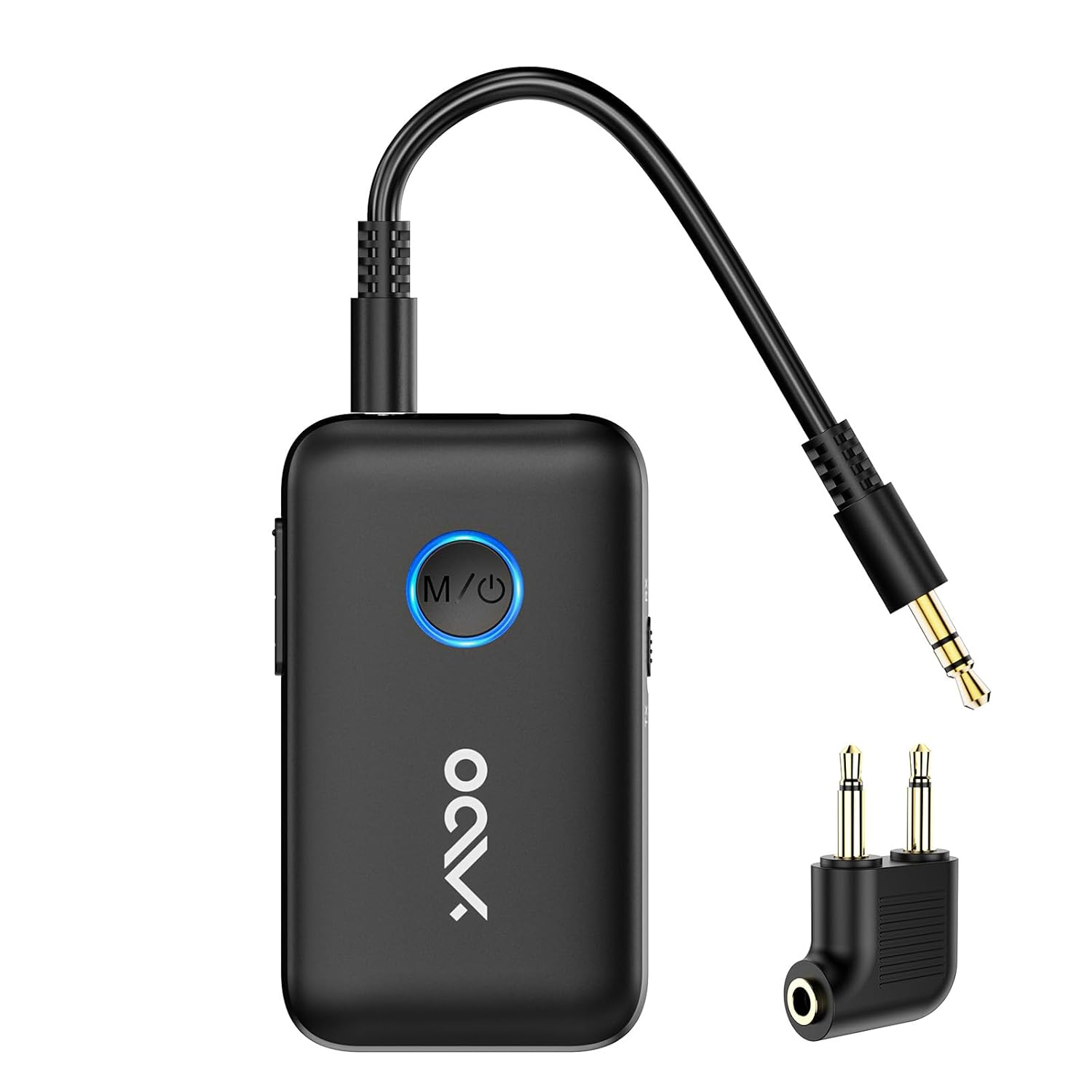 YMOO Bluetooth 5 3 Transmitter Receiver for TV Airplane Supports 2 Headphones Speaker with aptX Adaptive Low Latency