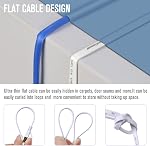 Cat 7 Shielded Patch Cable 1ft 6Pack 6Colors, Cat7 Flat Ethernet Cables, Compatible with Cat5e/Cat6 Network, High Speed Internet Cord for Modem, Router, LAN, Computer