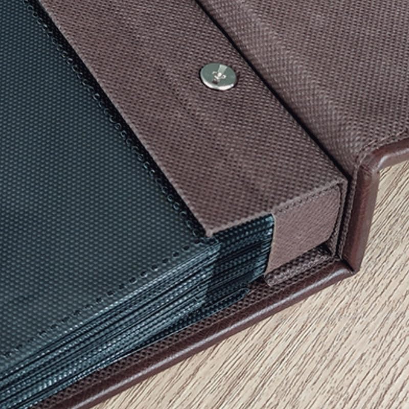 Leather Certificate Award Storage Folder Photo Pocket Album Cards