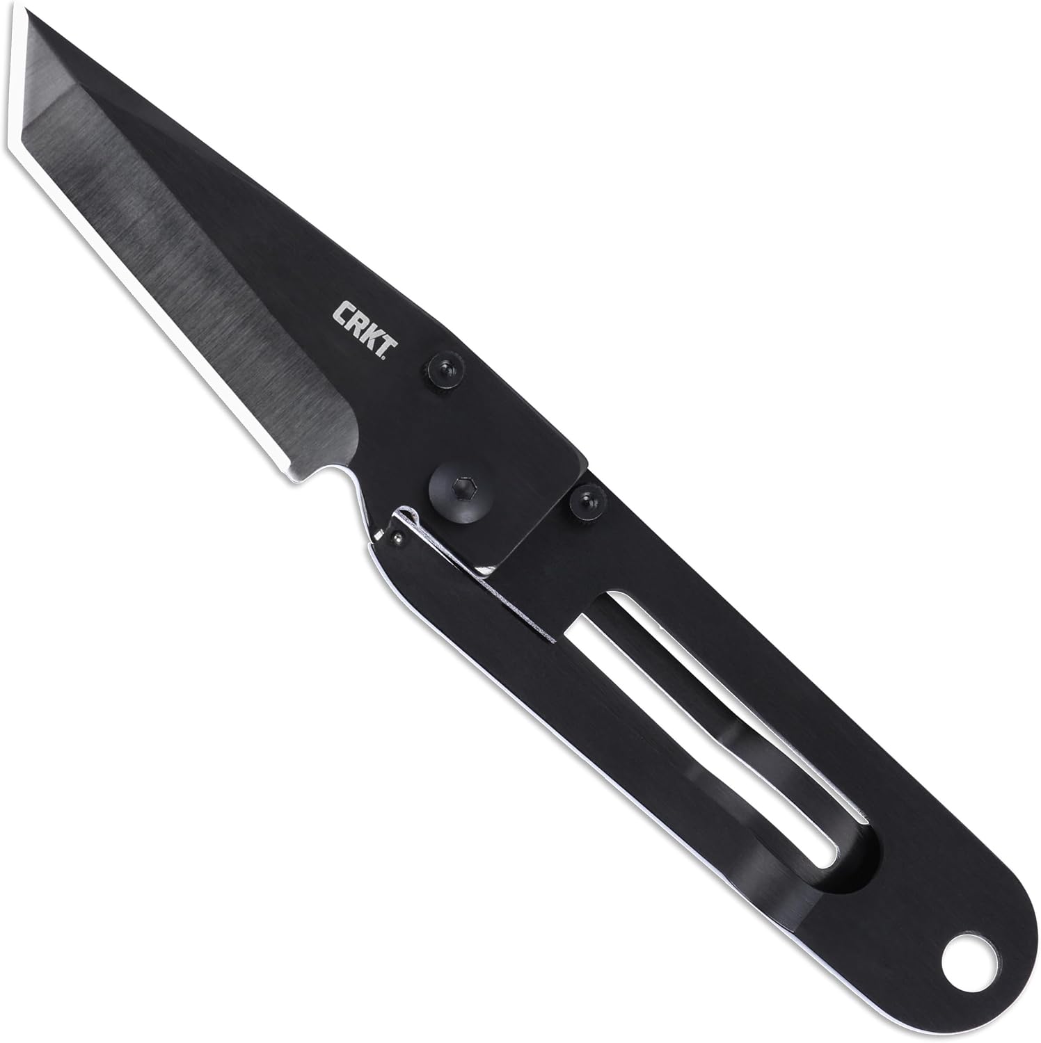 CRKT K.I.S.S. Everyday Carry EDC Folding Knife with Frame Lock: VG10 Steel Plain Edge Blade, Stainless Steel Handle, 5500KN