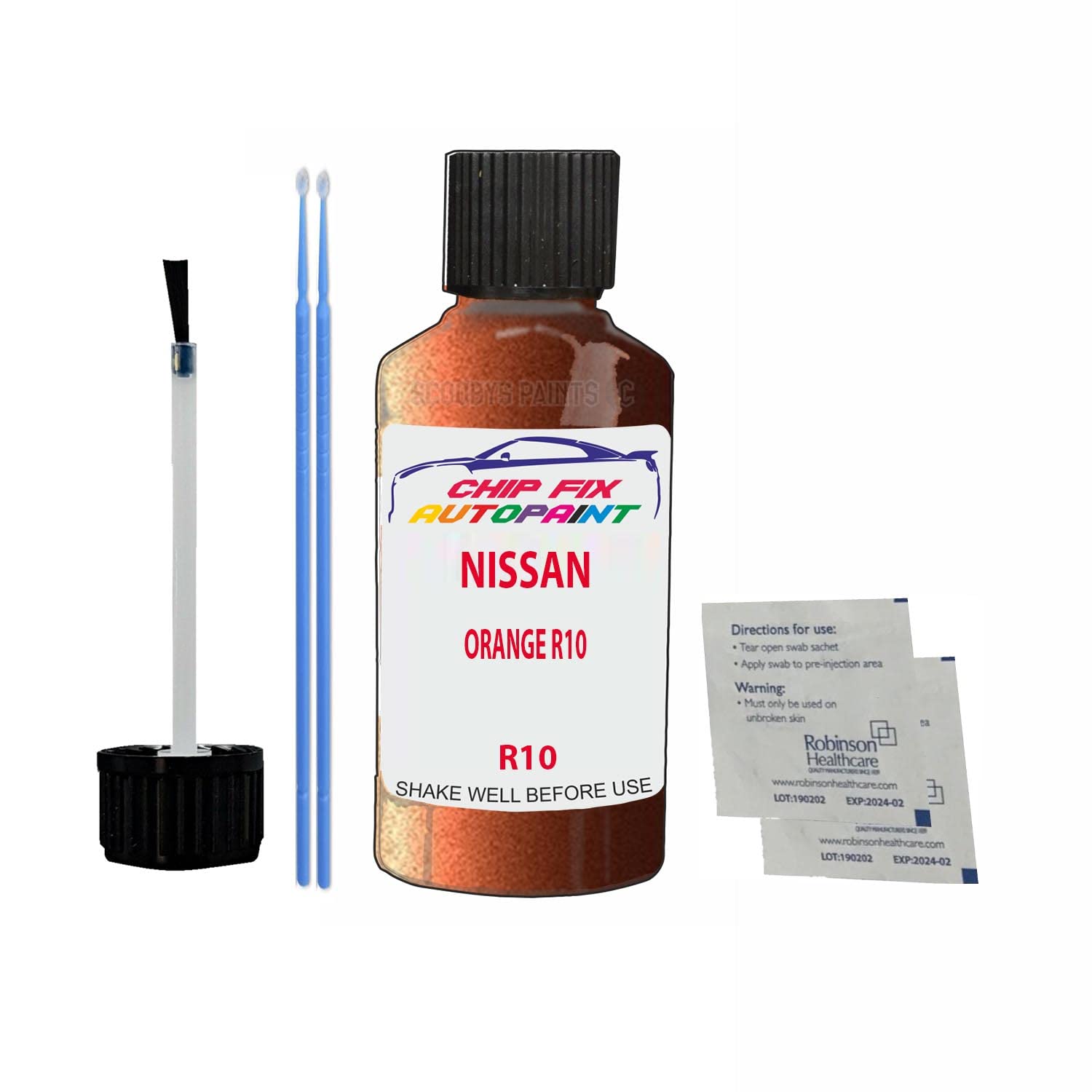 Scoobys Paints Back In The Mix Orange R10 Touch Up Paint For Nissan Xtrail R10 2003-2017 30Ml Bottle Brush Scratch Stone Chip Repair Pen