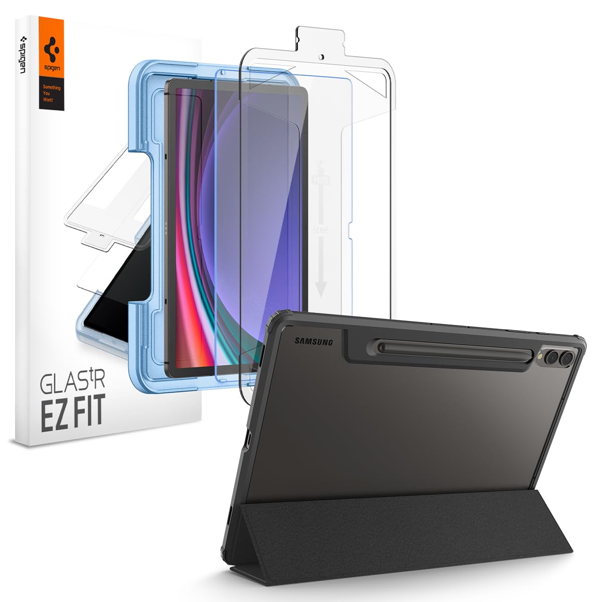Galaxy Tab S10/S9 Plus Ultra Hybrid Pro Black & Galaxy Tab S9 Plus / S10 Plus Glas.tR EZ…