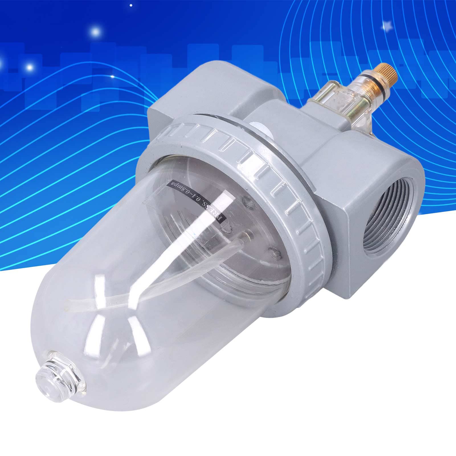 Aramox Schmiergerät, Pneumatisches Schmiergerät aus Aluminiumlegierung, 1,0 MPa, PC-Bechersicheres Ölzerstäubungsgerät für Komprimierte Geräte und Pneumatische Systeme (QIU-50)