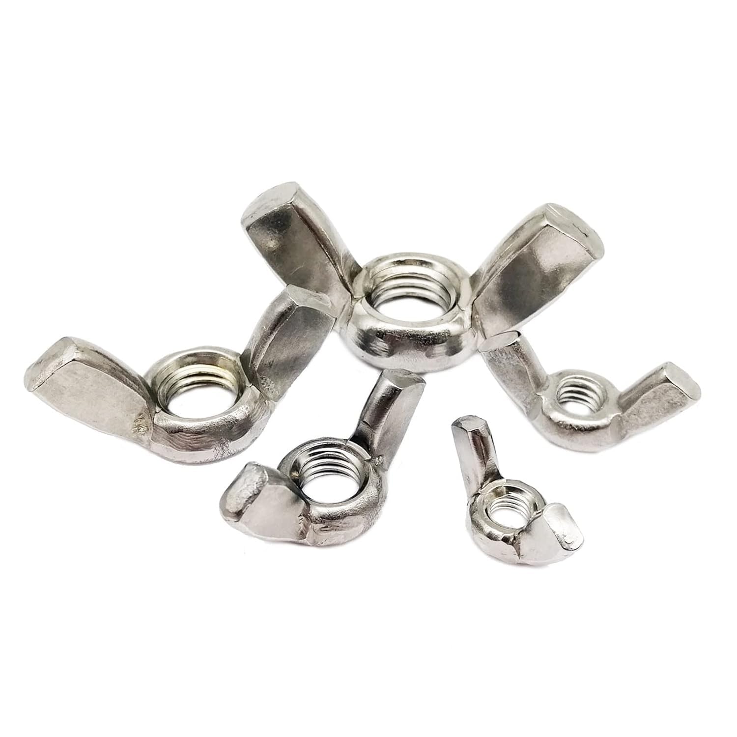 Wing nut, Hand Twist nut, Stainless Steel Adjustable Thumb Nut Hand Tighten Ear Wing(M8-10pcs)