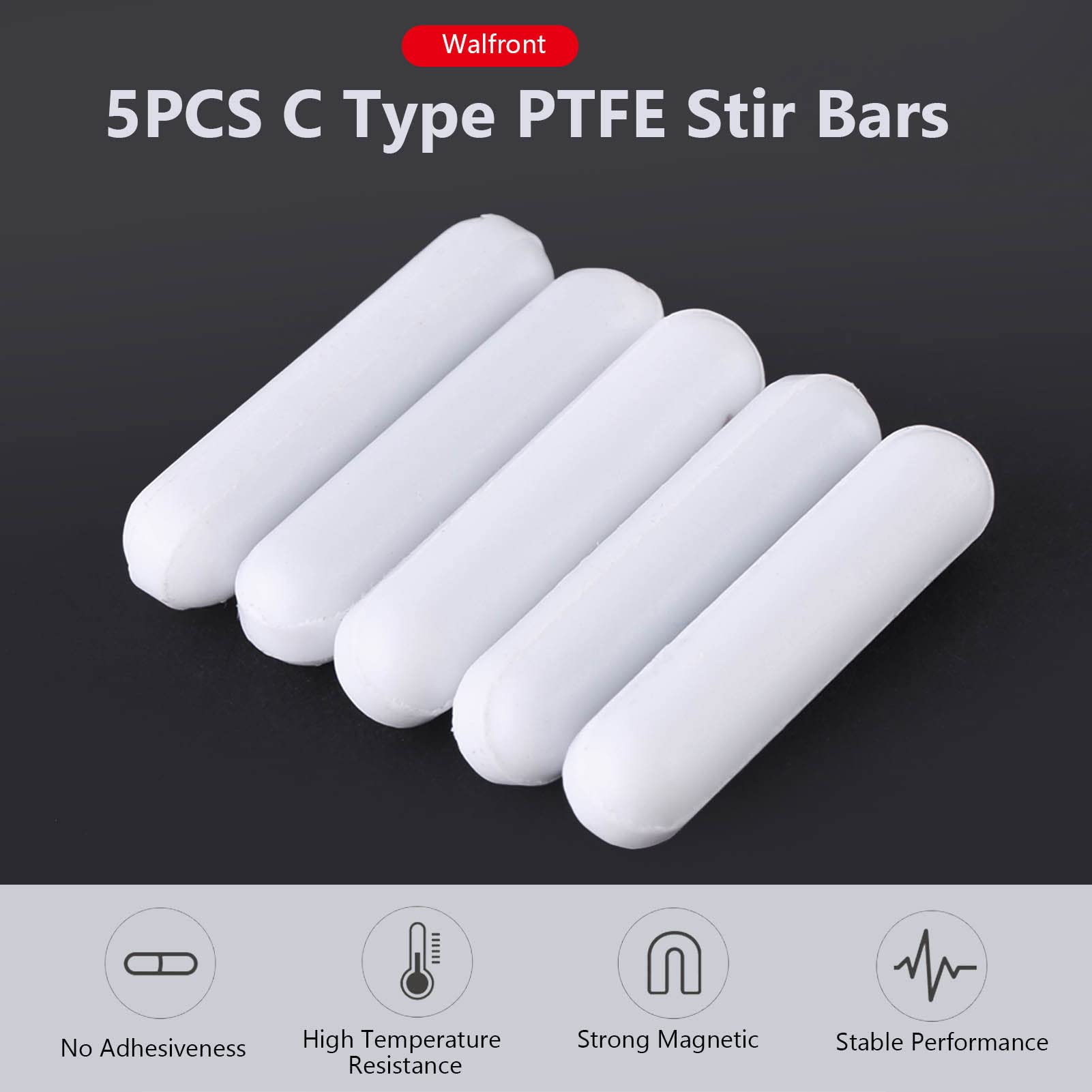 Mixed Size PTFE Magnetic Stirrer Bars – Lab Grade Stirring Bars For Solvents – Set Of Assorted