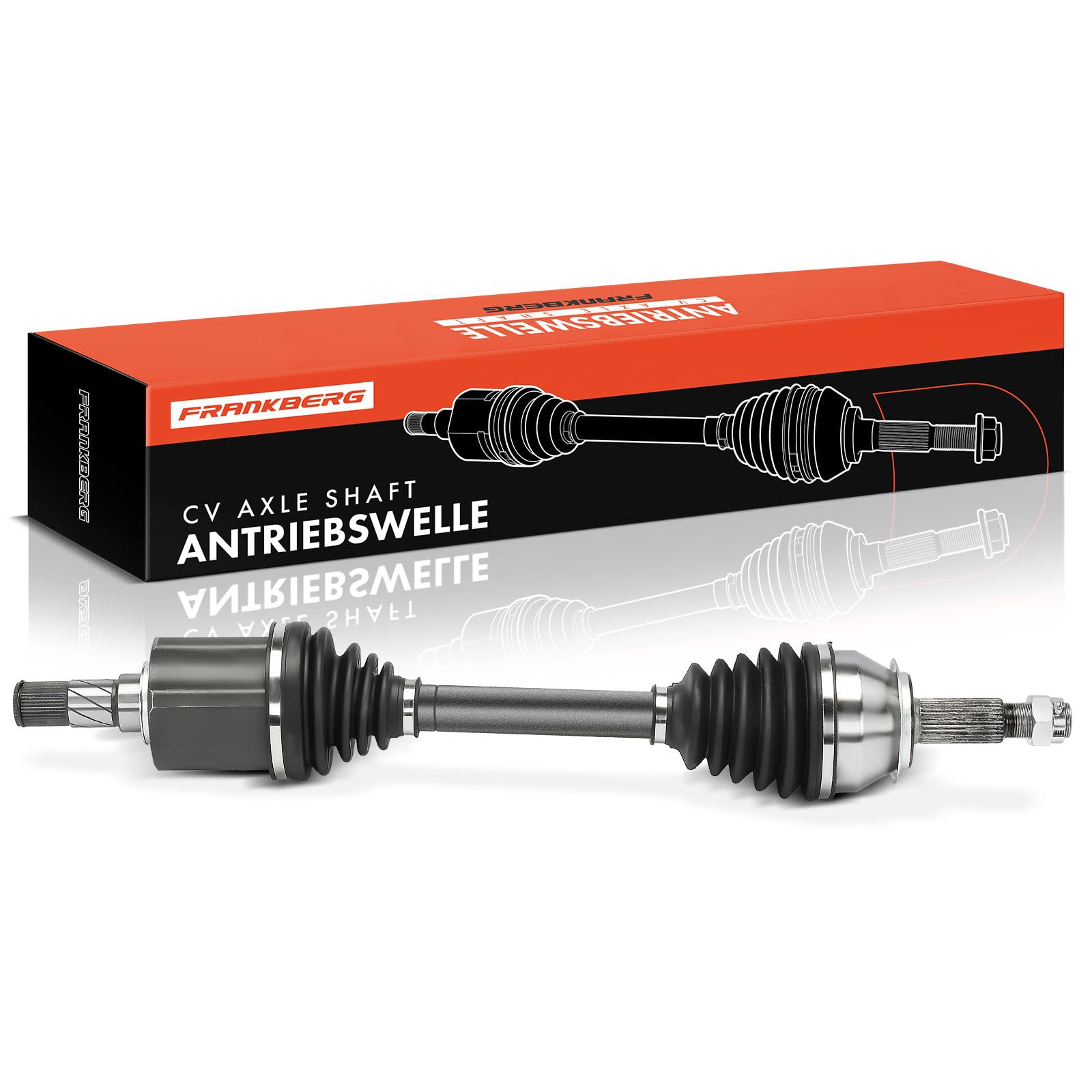 Frankberg Eje motriz Eje de transmisión Caja de cambios manual sin ABS Ring Eje delantero Izquierda Compatible con Qashqai II SUV J11 J11 2013-2025 Replace# 391014EB0A