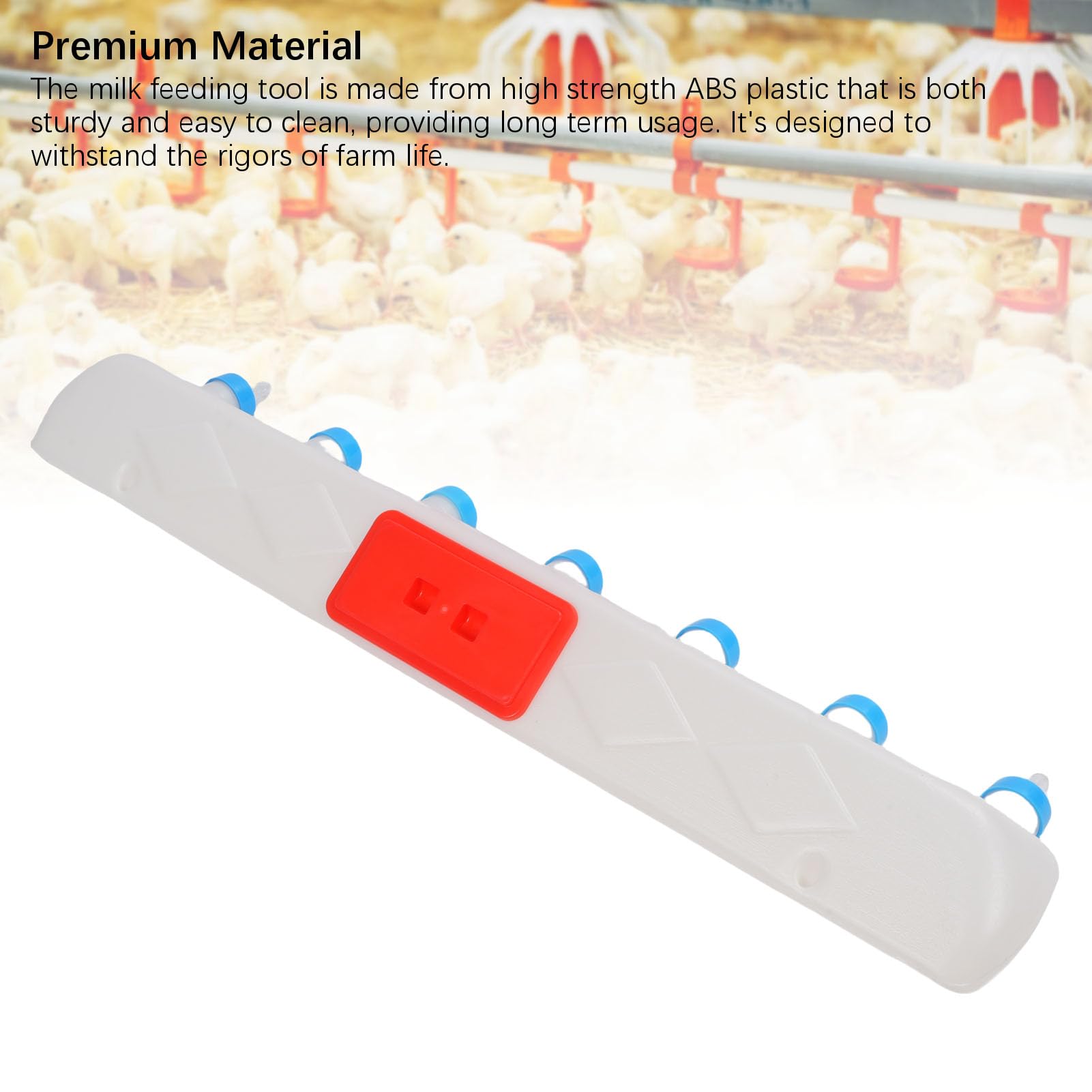 Topiky Alimentador de Bebidas para Lechones con 7 Tetinas, Diseño Colgante, Herramienta de Alimentación de Leche con Tetina para Ganado, Comodidad Mejorada con Plástico ABS de Primera Calidad para