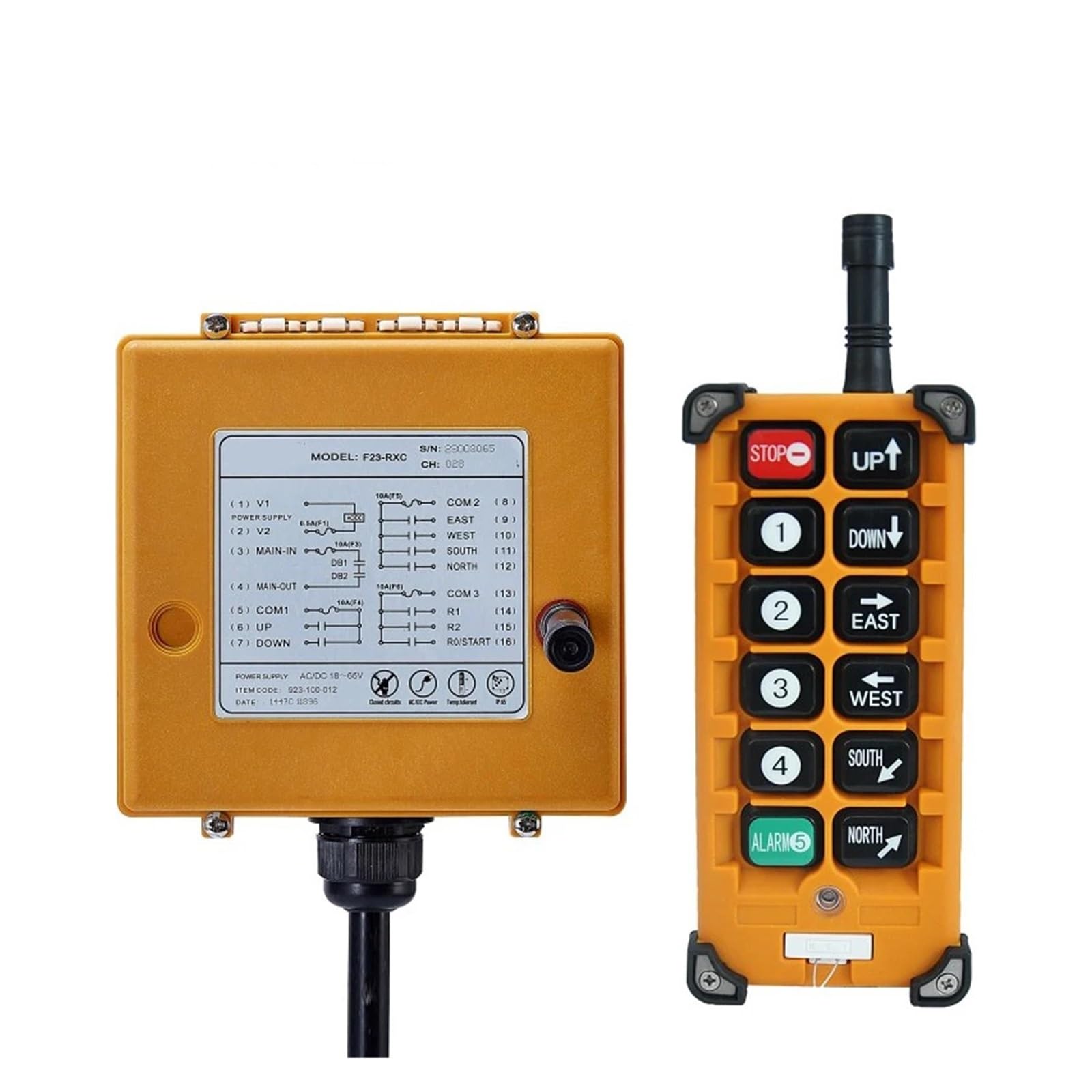 Télécommande AC380V F23-A++ à double vitesse pour pont roulant